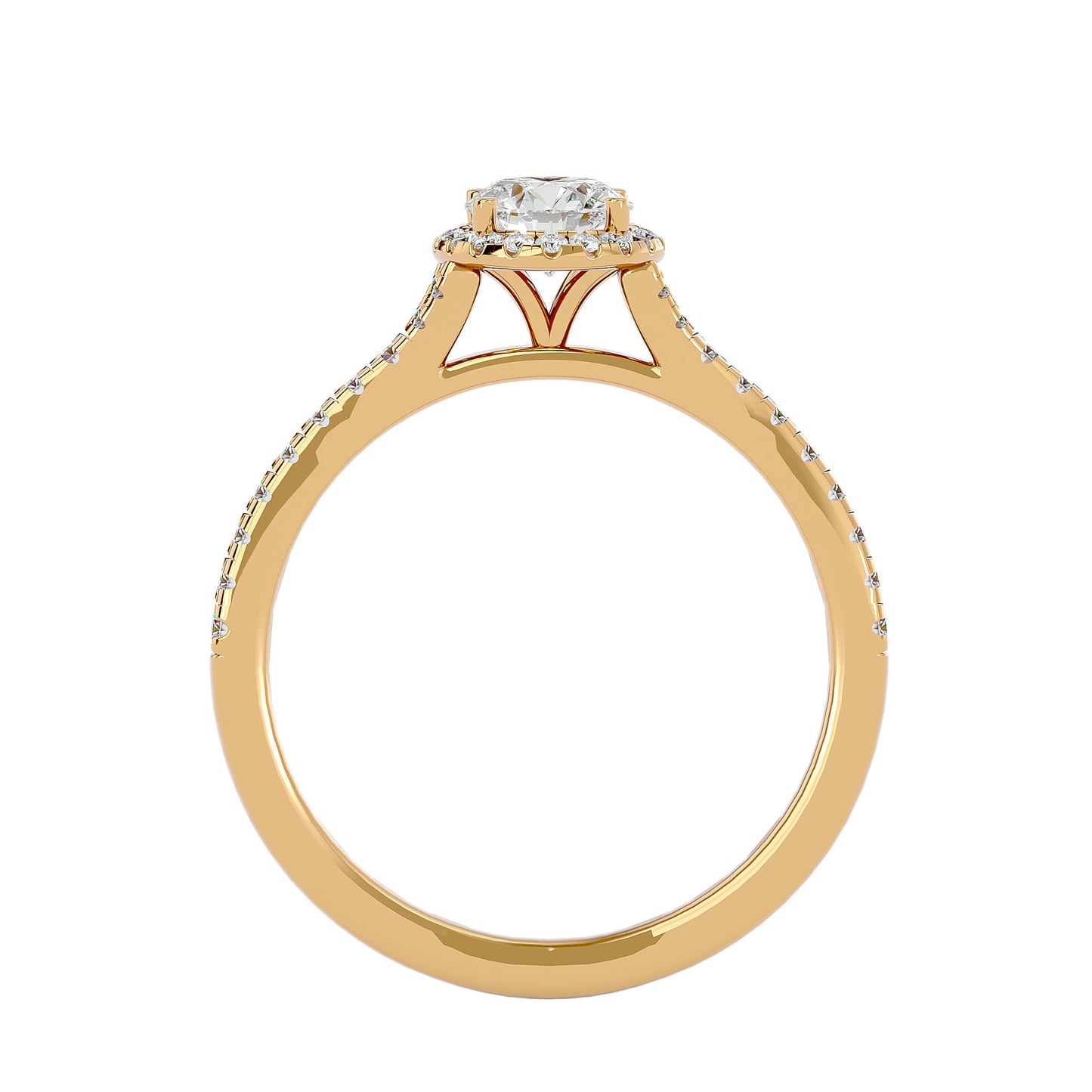 Yasmin halo diamond engagement ring