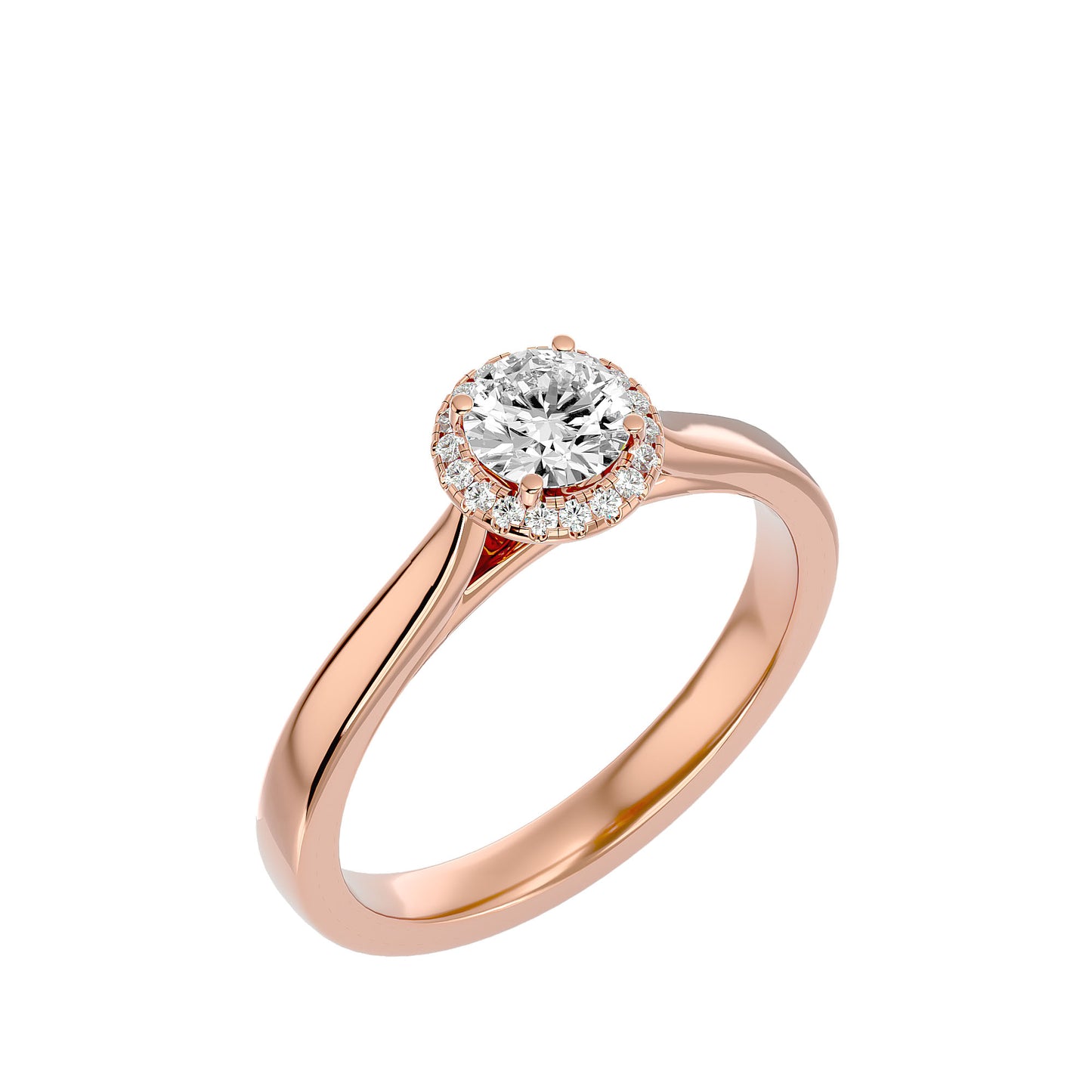 Roxane Halo Diamond Engagement Ring