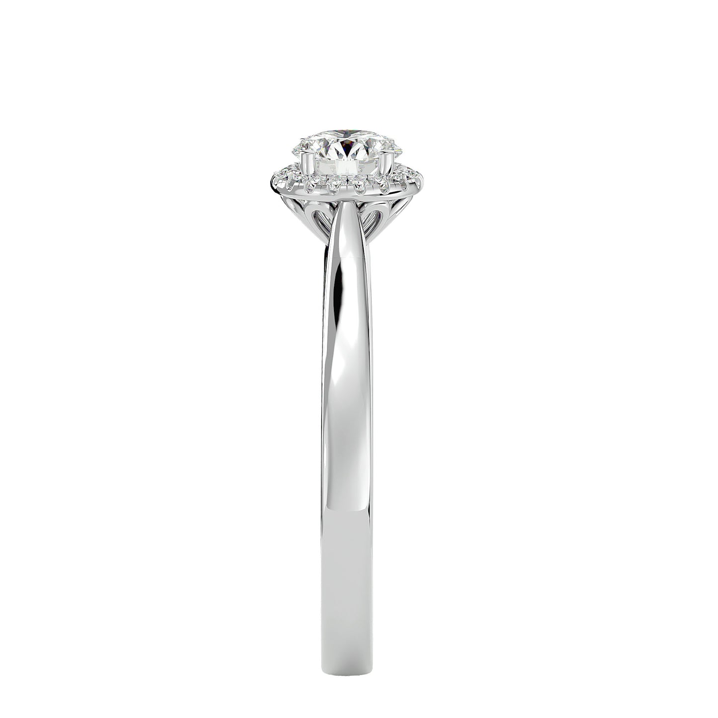 Roxane Halo Diamond Engagement Ring