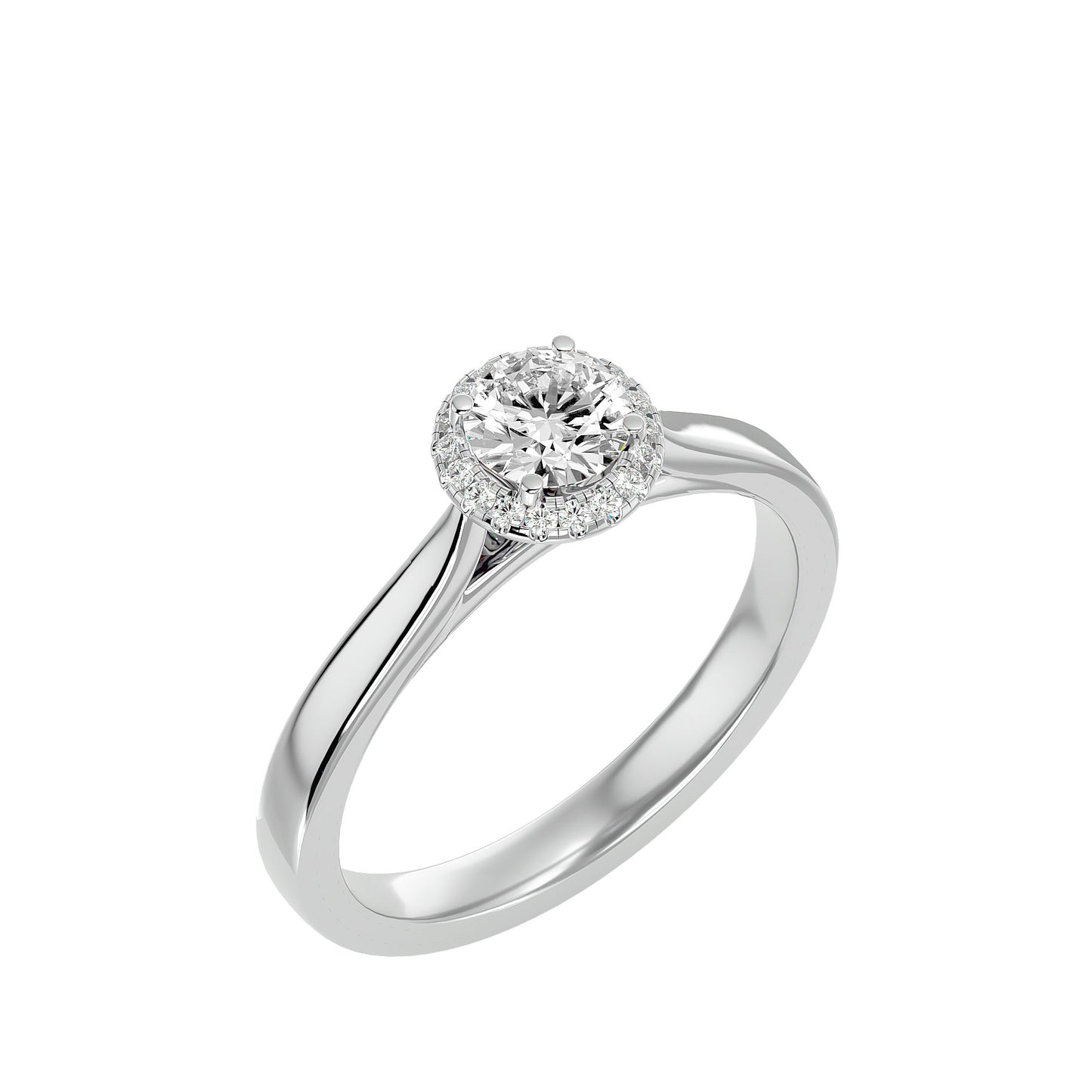 Roxane Halo Diamond Engagement Ring