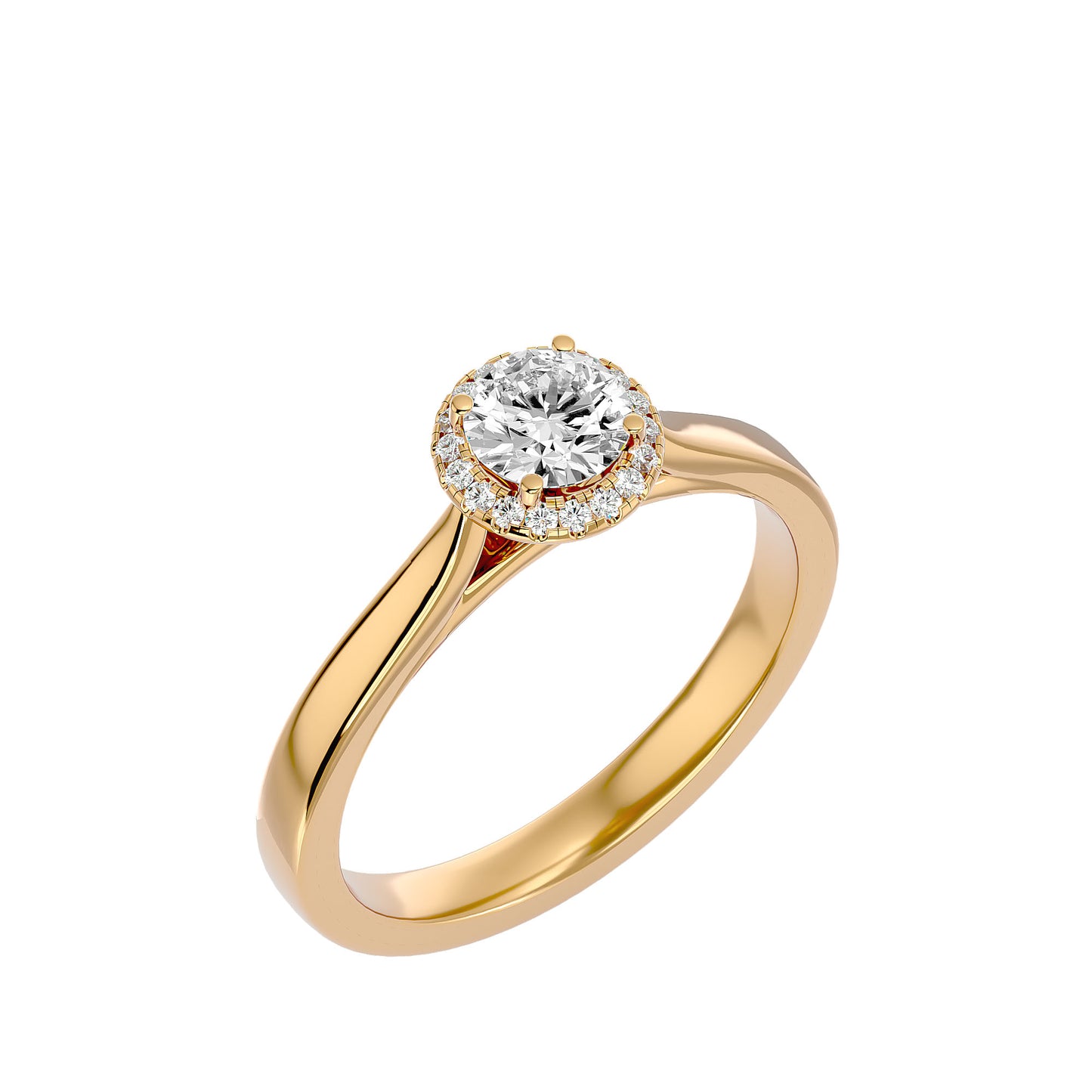 Roxane Halo Diamond Engagement Ring