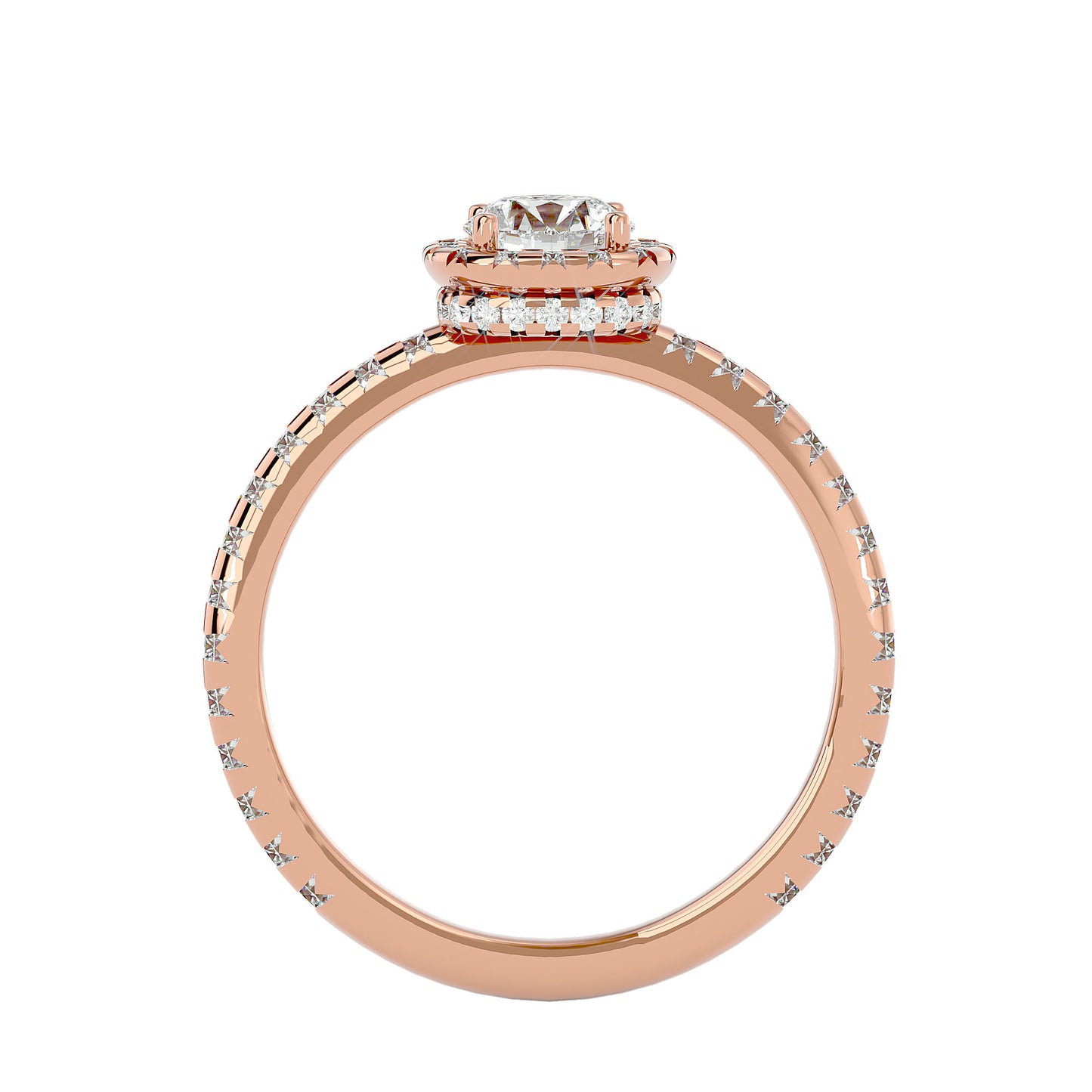 Misha halo diamond engagement ring