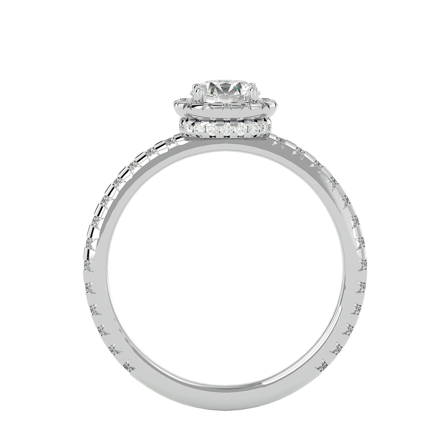 Misha halo diamond engagement ring