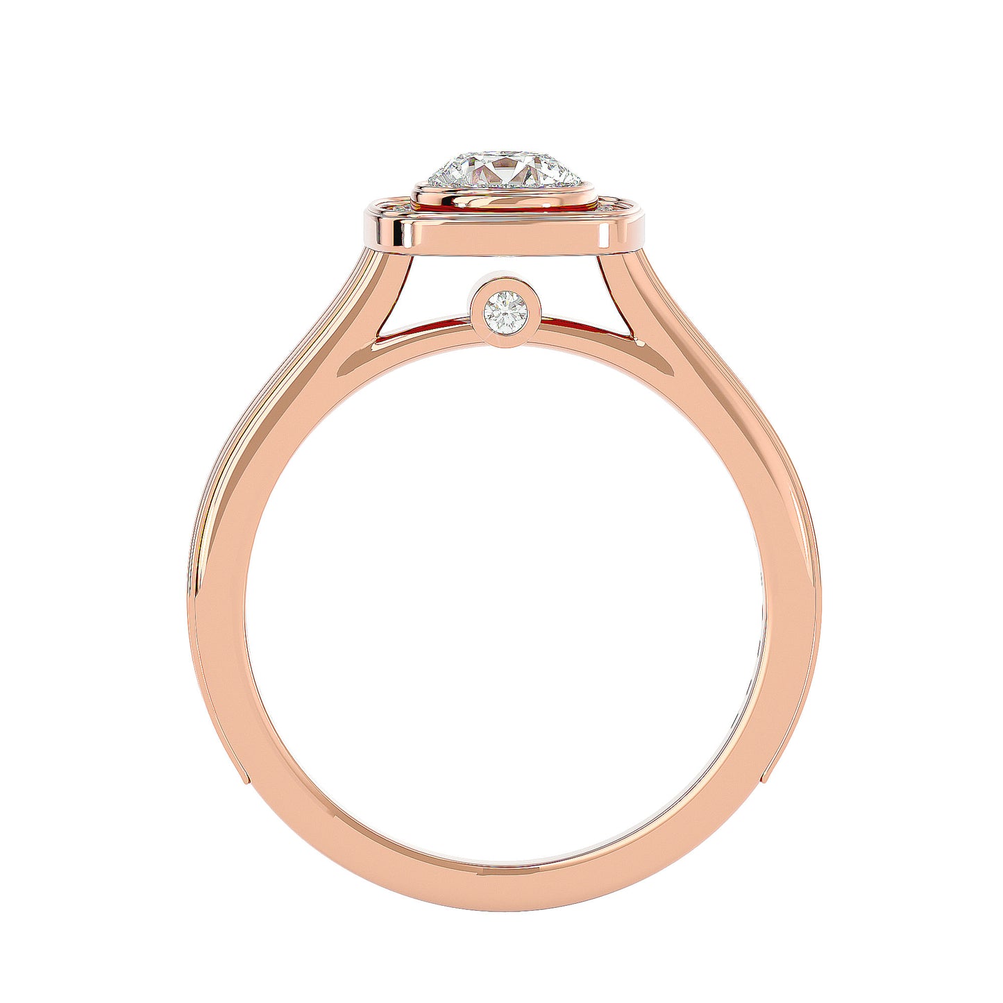 Lourdes halo diamond engagement ring