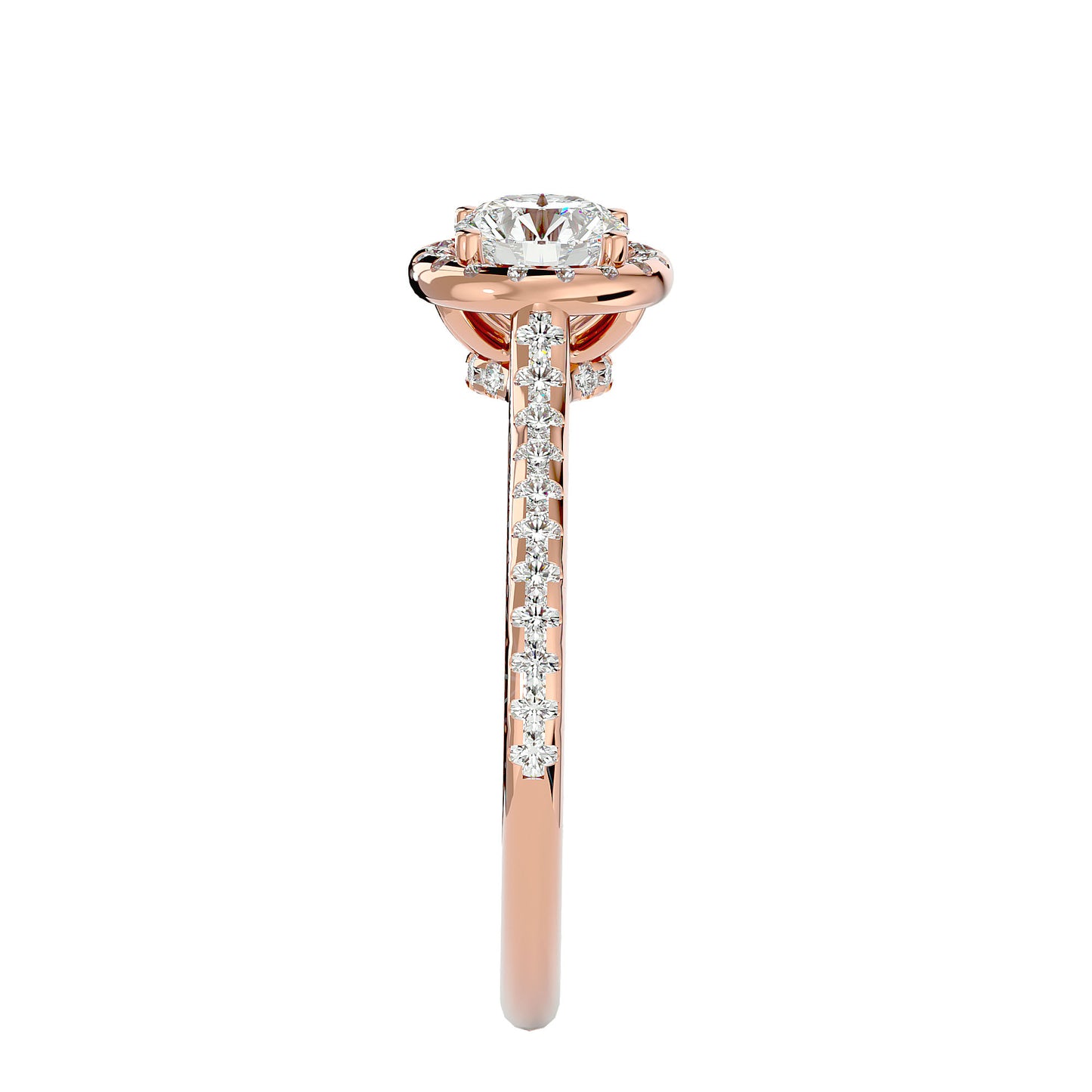 Noor Halo Diamond Engagement Ring
