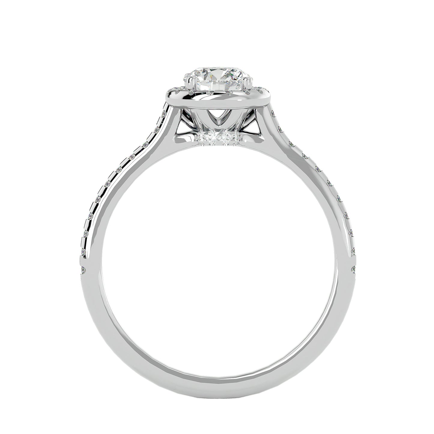 Noor Halo Diamond Engagement Ring