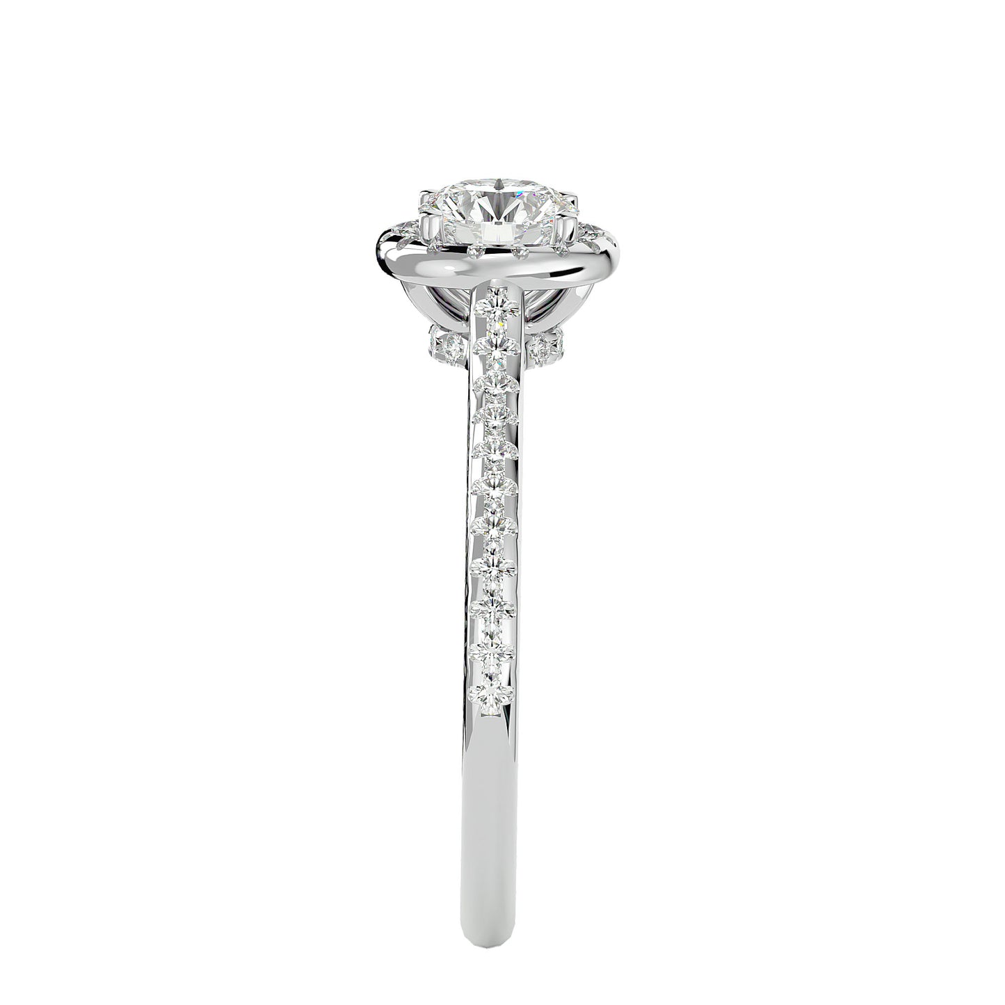 Noor Halo Diamond Engagement Ring