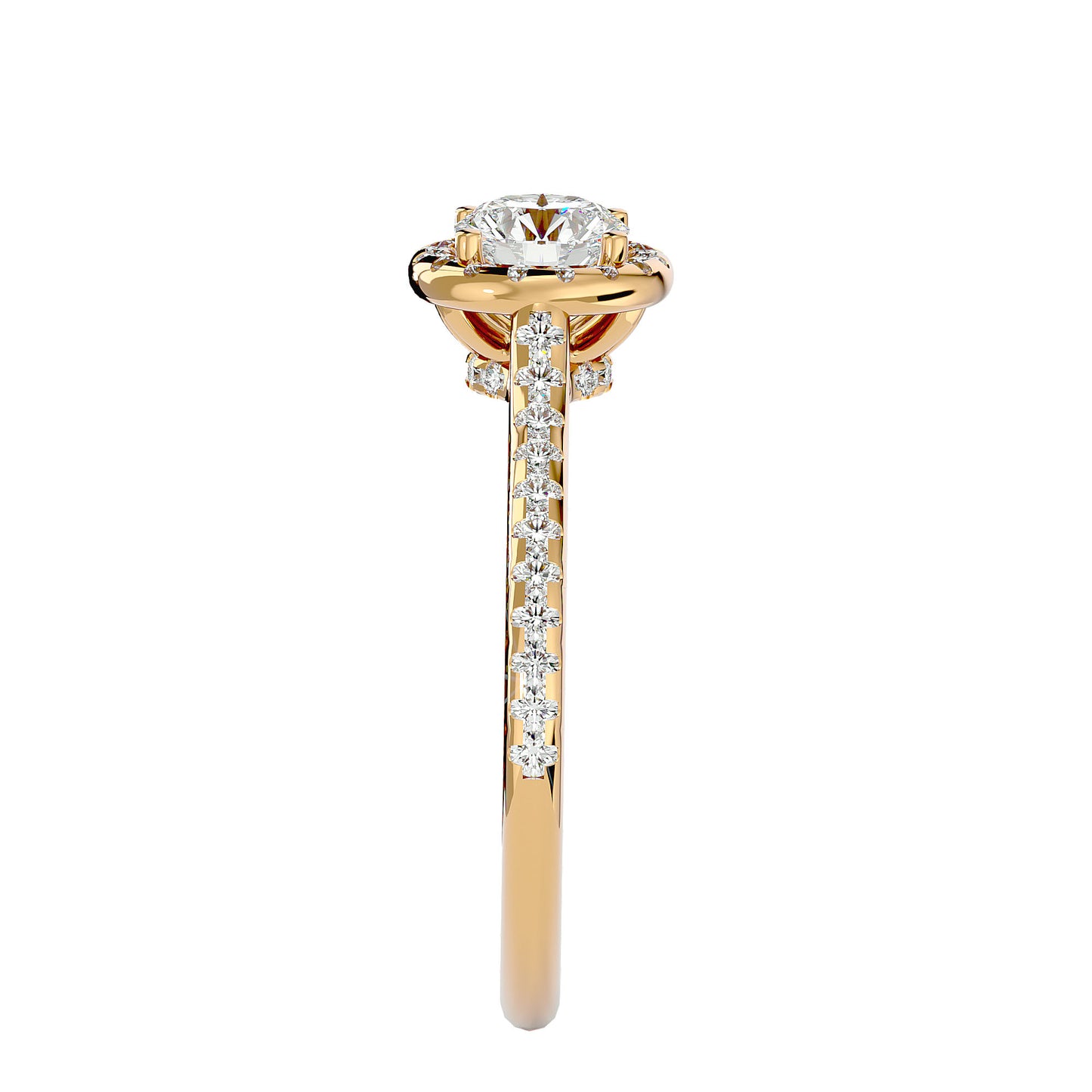 Noor Halo Diamond Engagement Ring