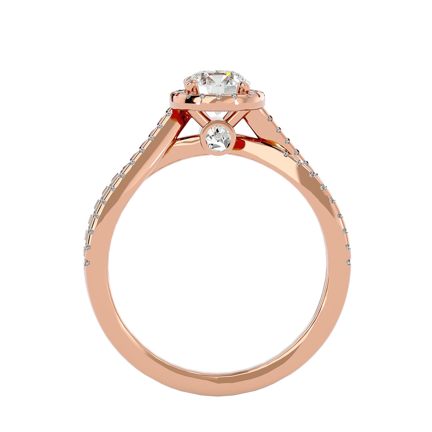 Electro criss cross diamond engagement ring