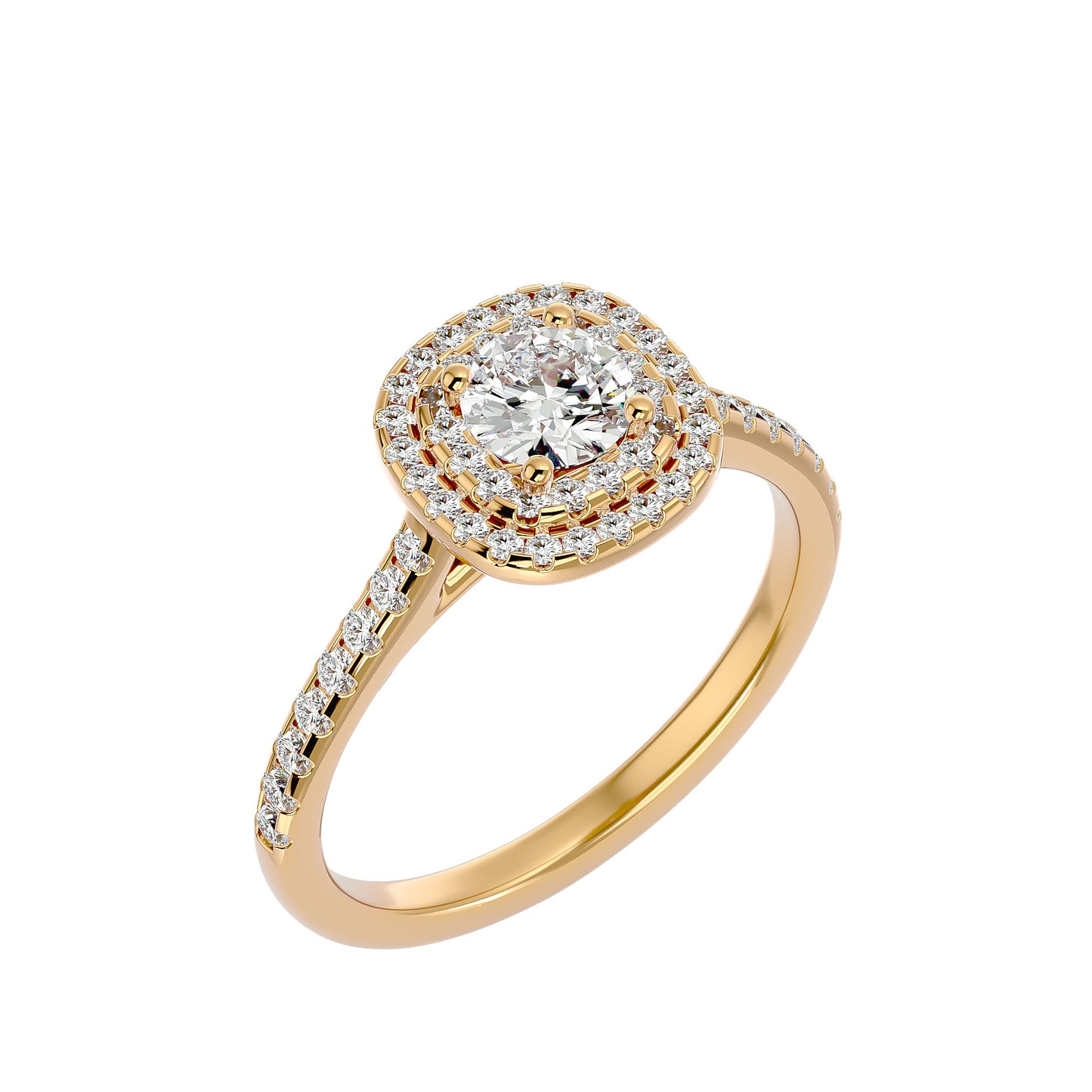 Liana Double Halo Diamond Engagement Ring