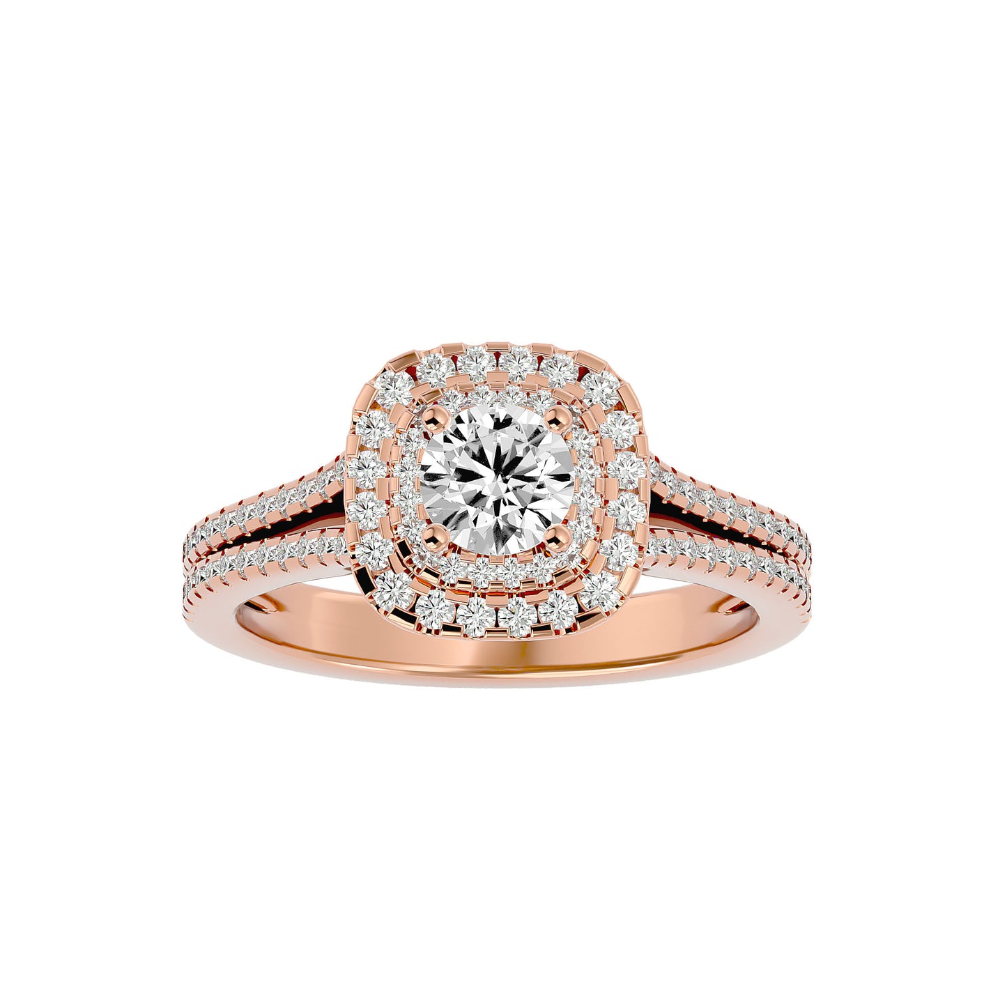 Esmeralda Double Halo Diamond Engagement Ring
