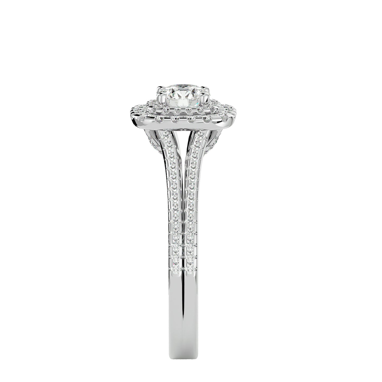 Esmeralda Double Halo Diamond Engagement Ring