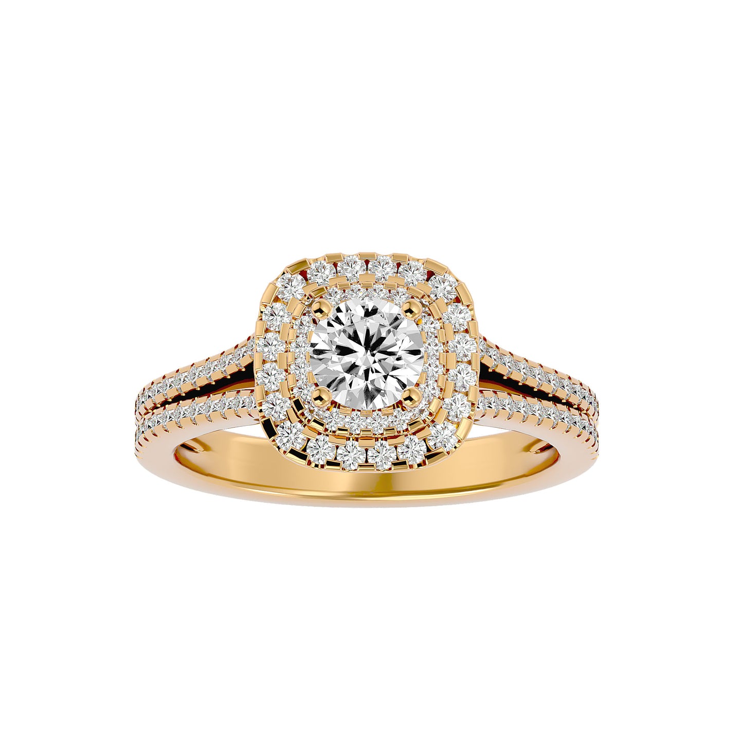 Esmeralda Double Halo Diamond Engagement Ring