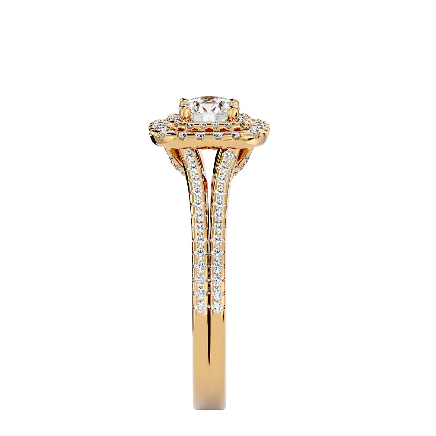Esmeralda Double Halo Diamond Engagement Ring
