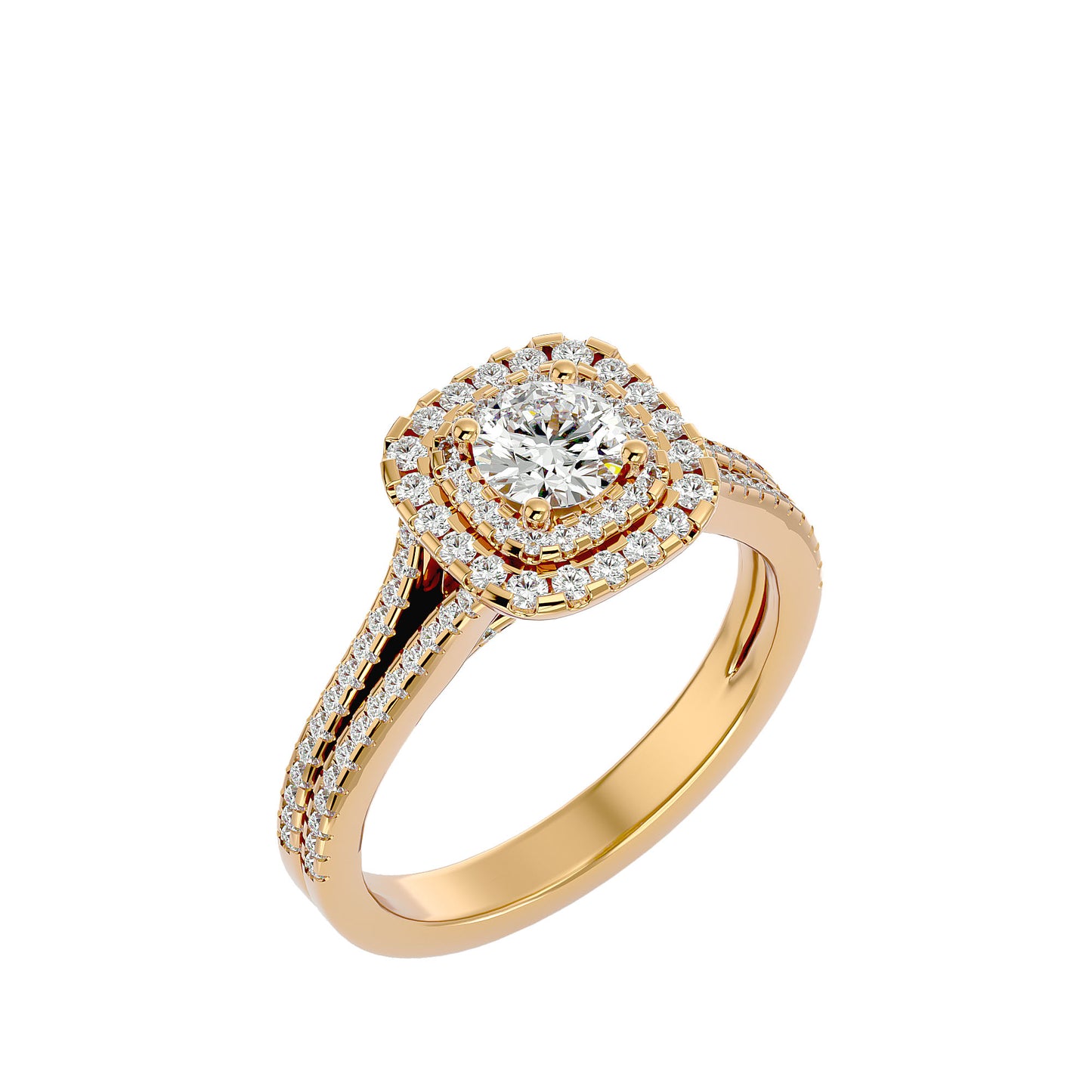 Esmeralda Double Halo Diamond Engagement Ring