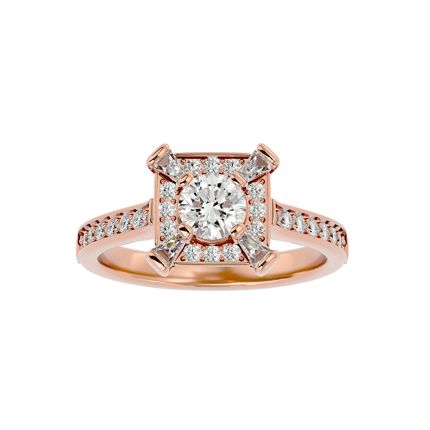 Ayla Halo Diamond Engagement Ring