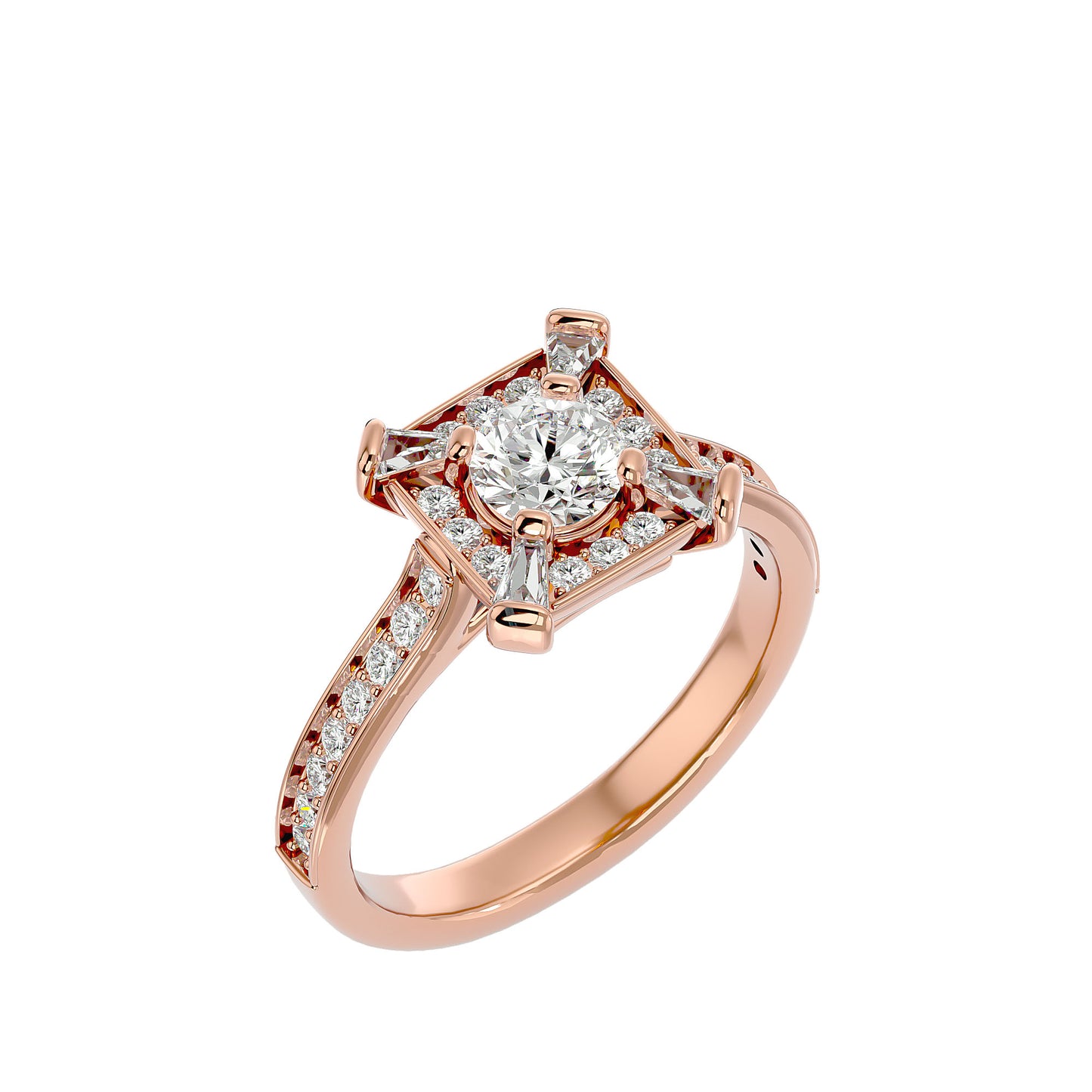 Ayla Halo Diamond Engagement Ring