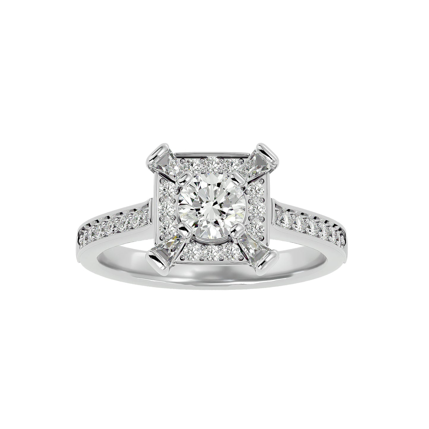 Ayla Halo Diamond Engagement Ring
