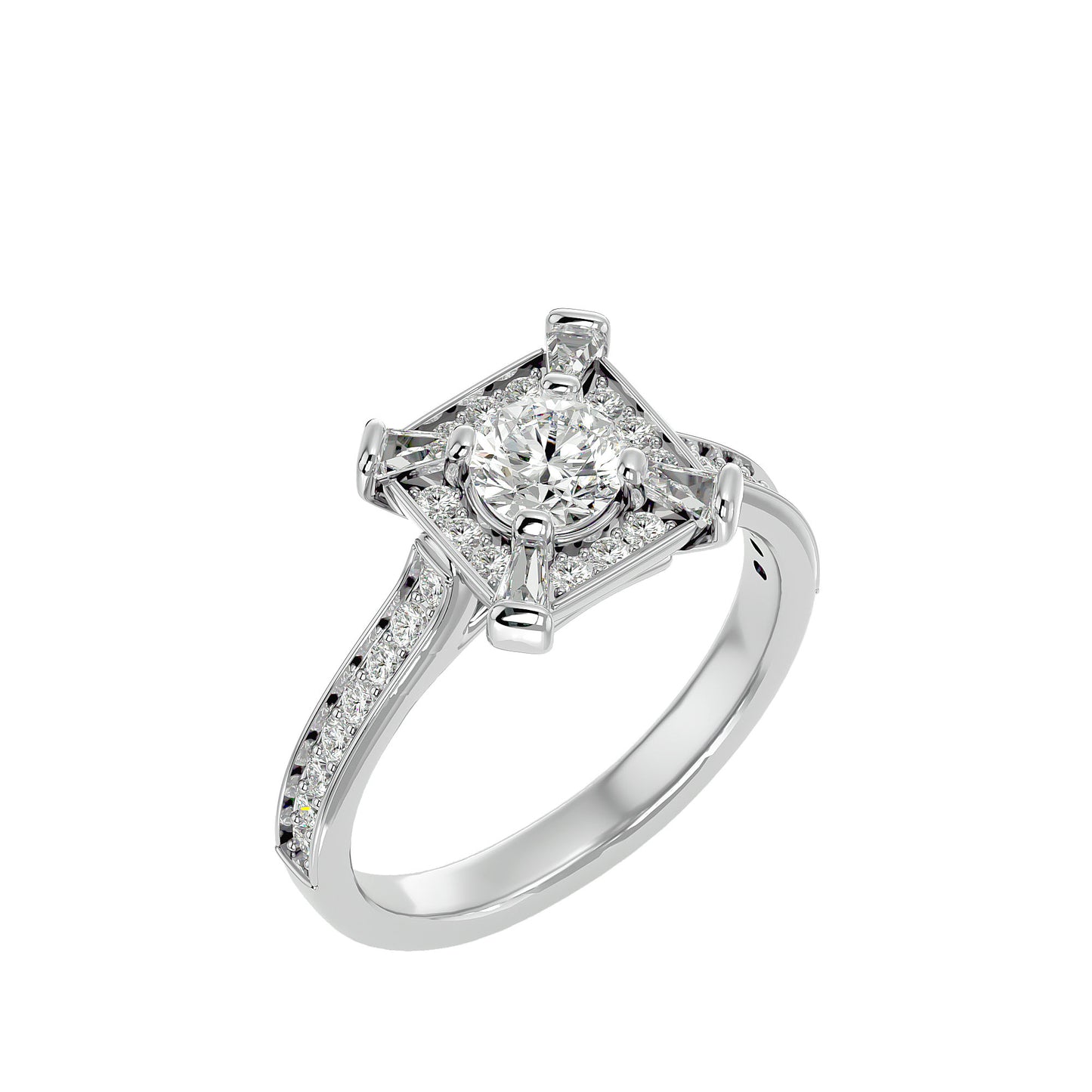 Ayla Halo Diamond Engagement Ring