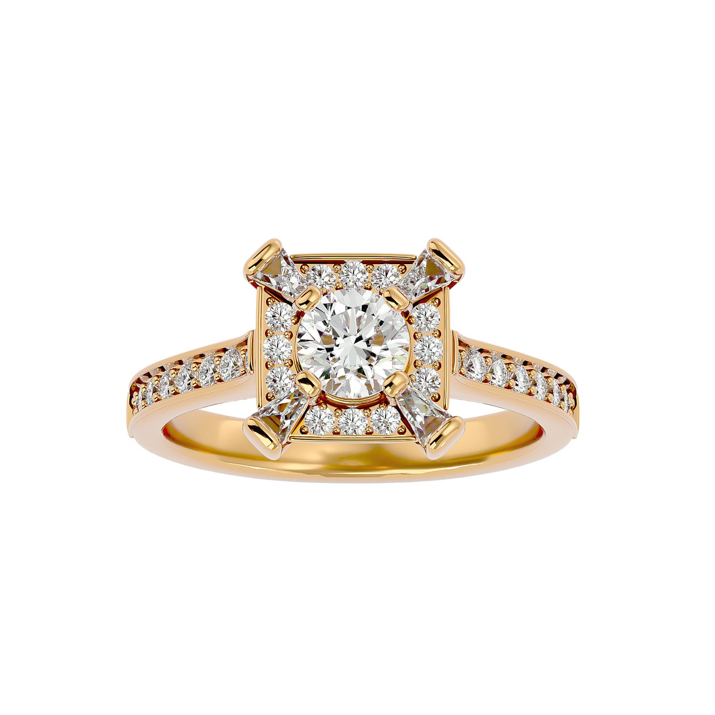 Ayla Halo Diamond Engagement Ring