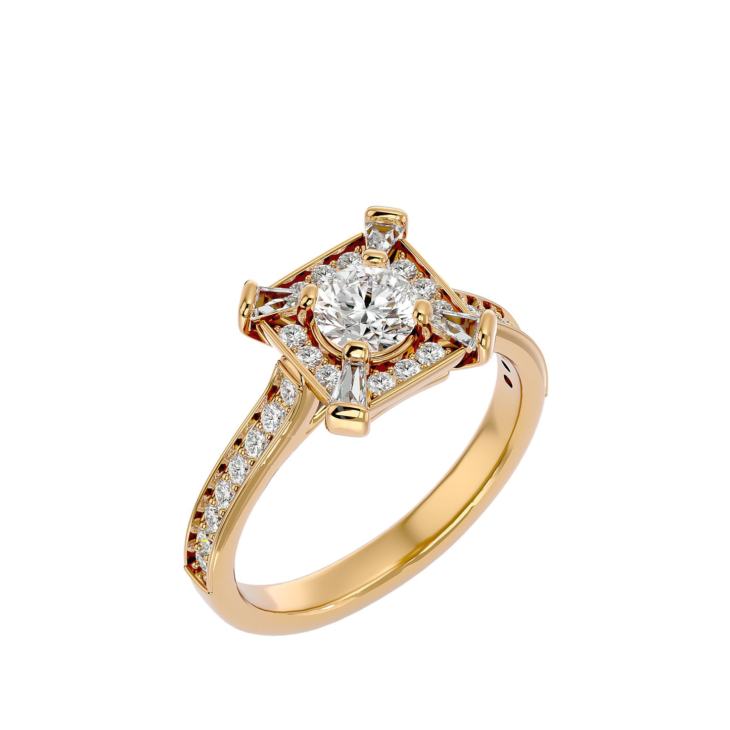 Ayla Halo Diamond Engagement Ring