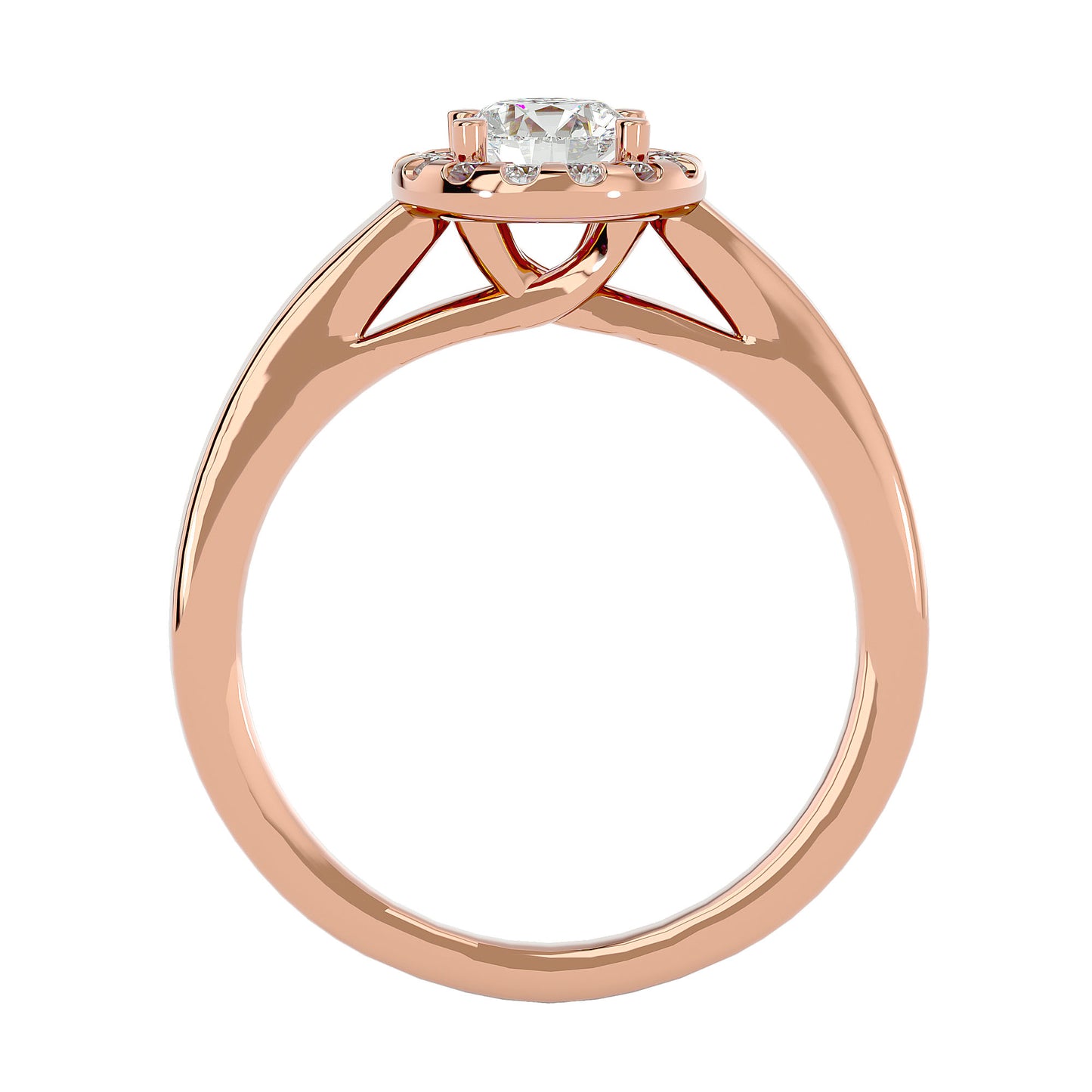 Aaliyah Halo diamond engagement ring