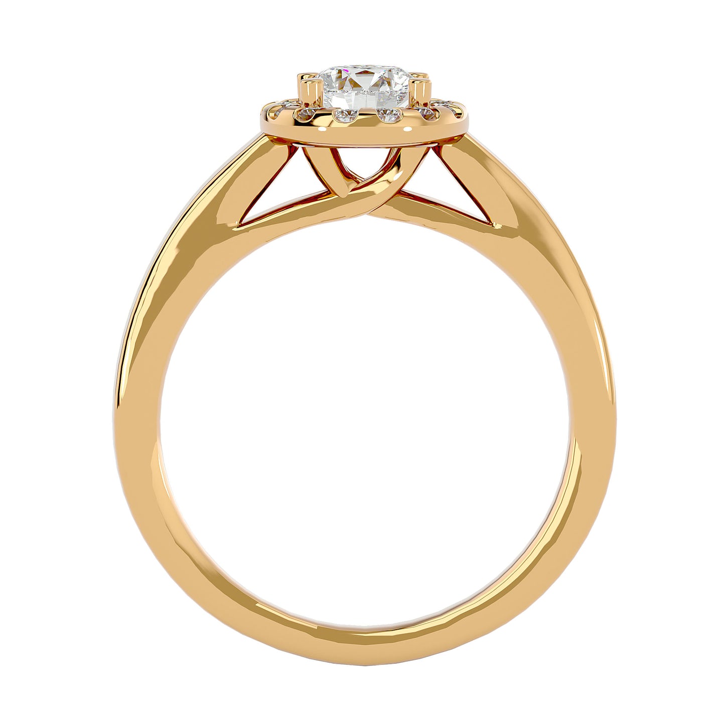 Aaliyah Halo diamond engagement ring