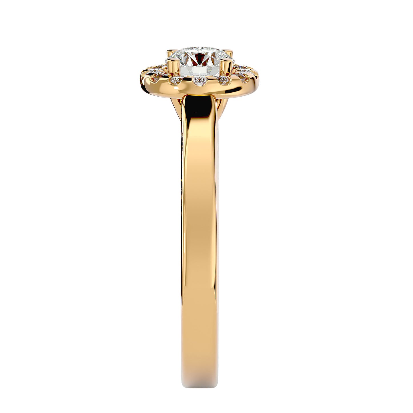 Aaliyah Halo diamond engagement ring