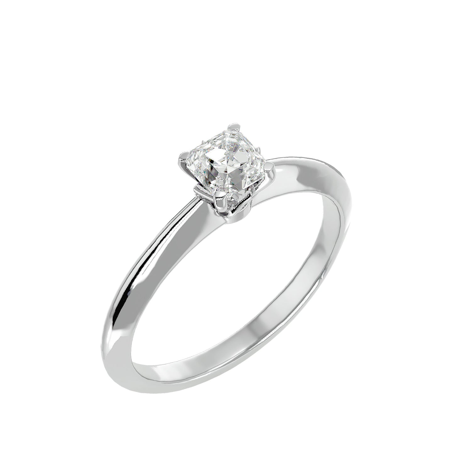 Knife edge diamond engagement ring