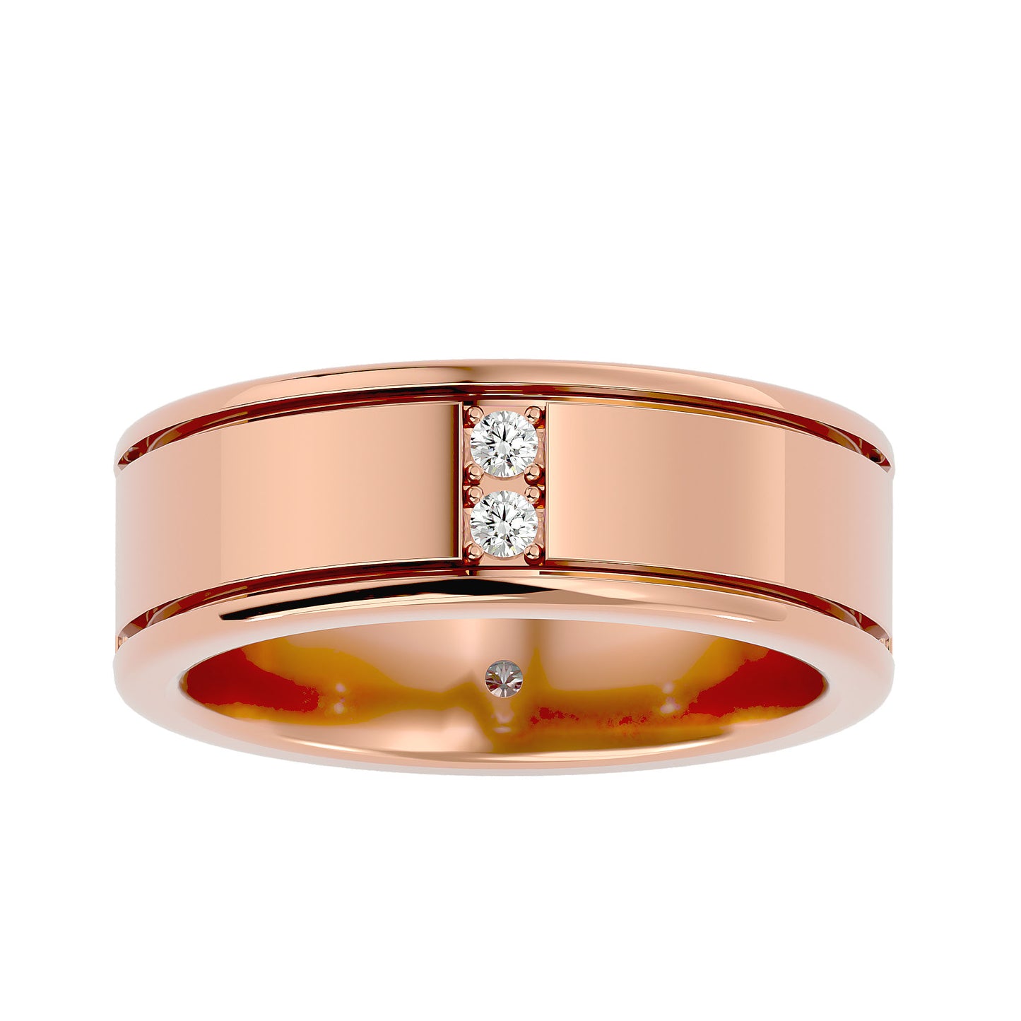 Station round men's ring