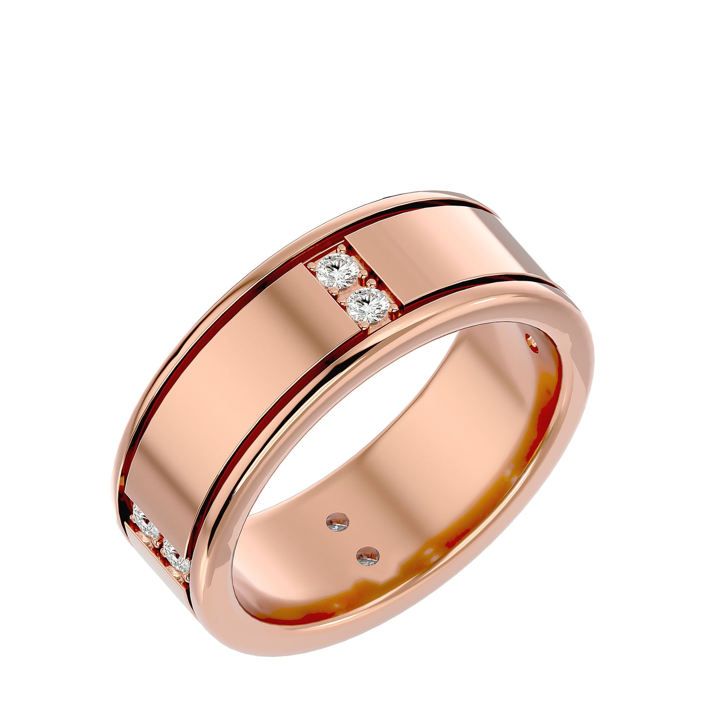 Station round men's ring
