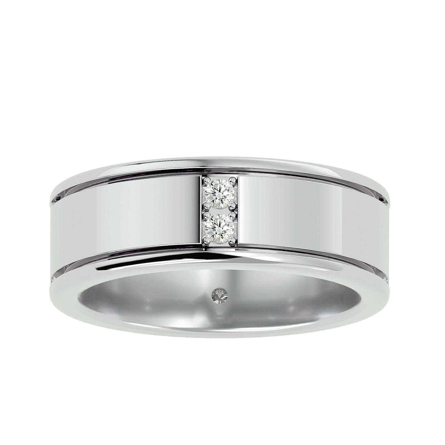 Station round men's ring