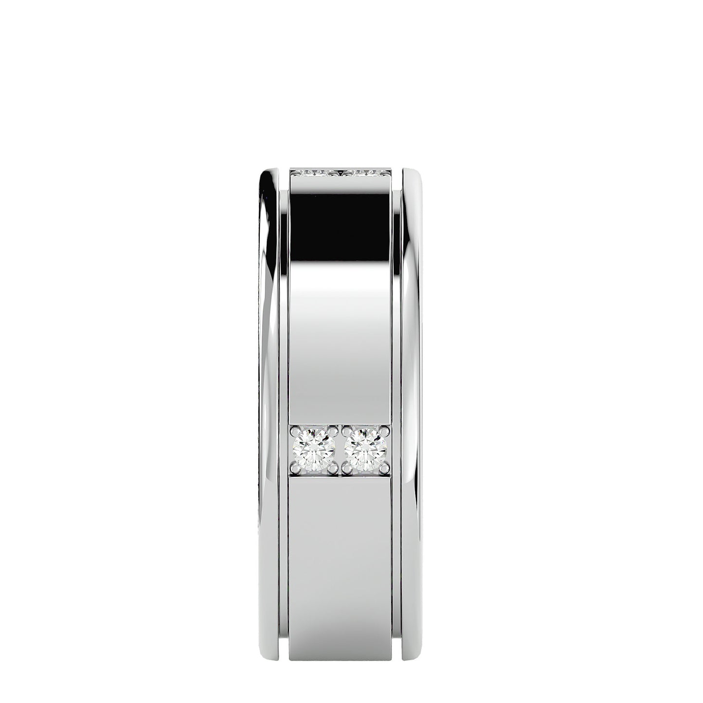 Station round men's ring