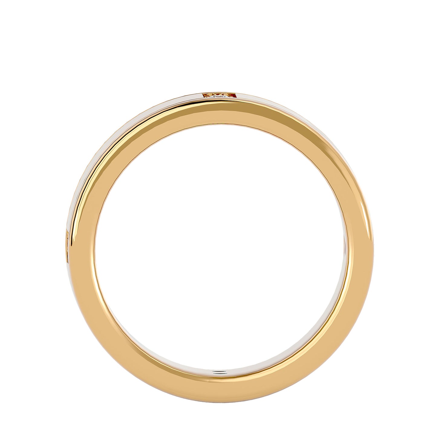 Station round men's ring