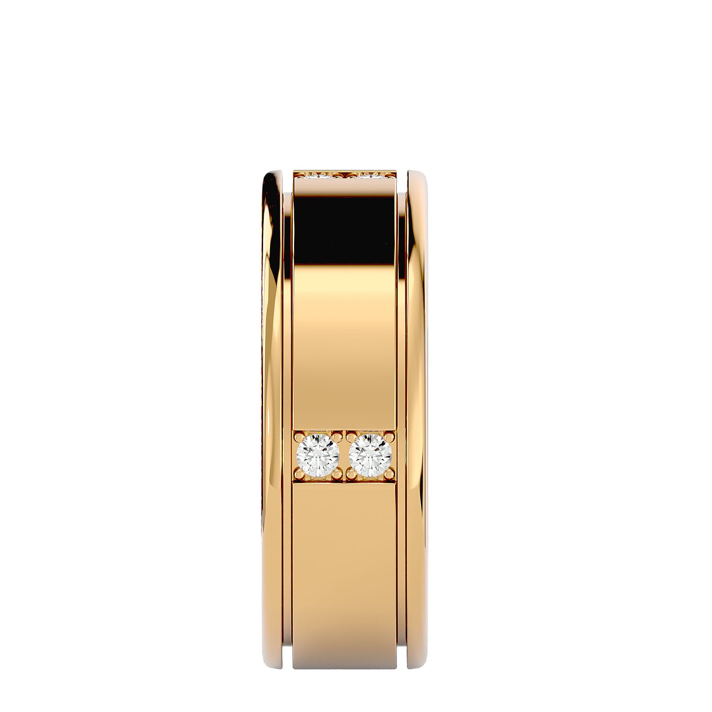 Station round men's ring