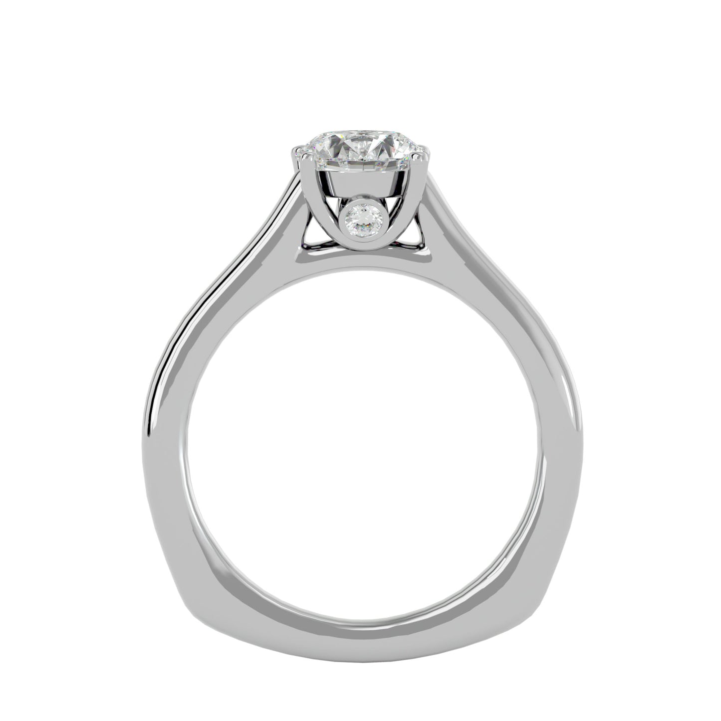 Asteria round diamond engagement ring