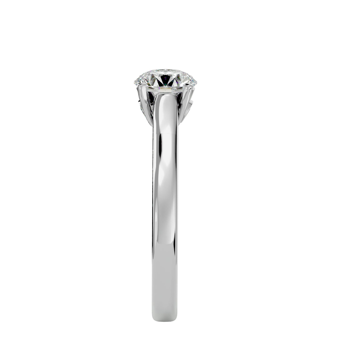Asteria round diamond engagement ring