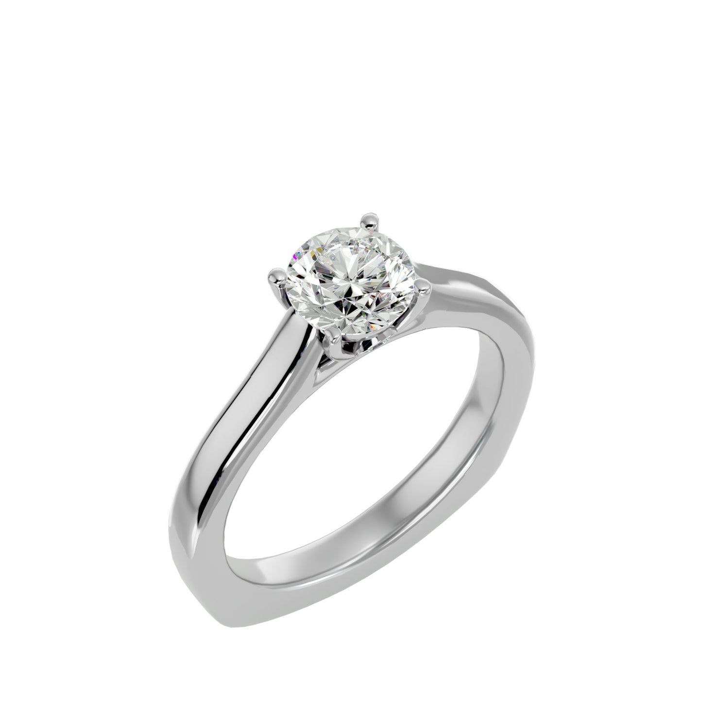 Asteria round diamond engagement ring