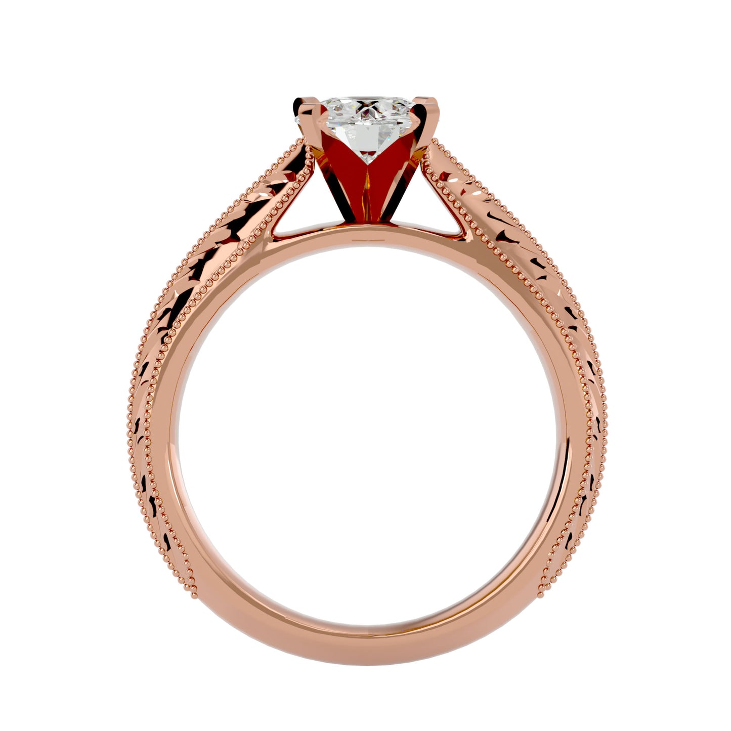 Twisted Elegance round diamond engagement ring