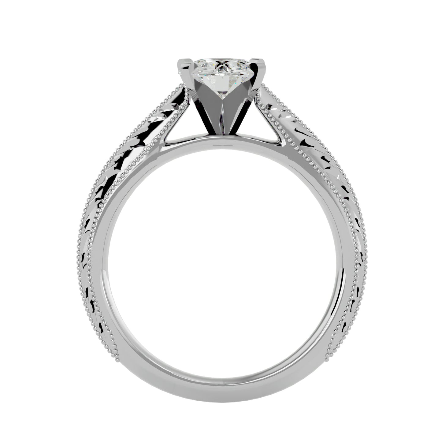 Twisted Elegance round diamond engagement ring