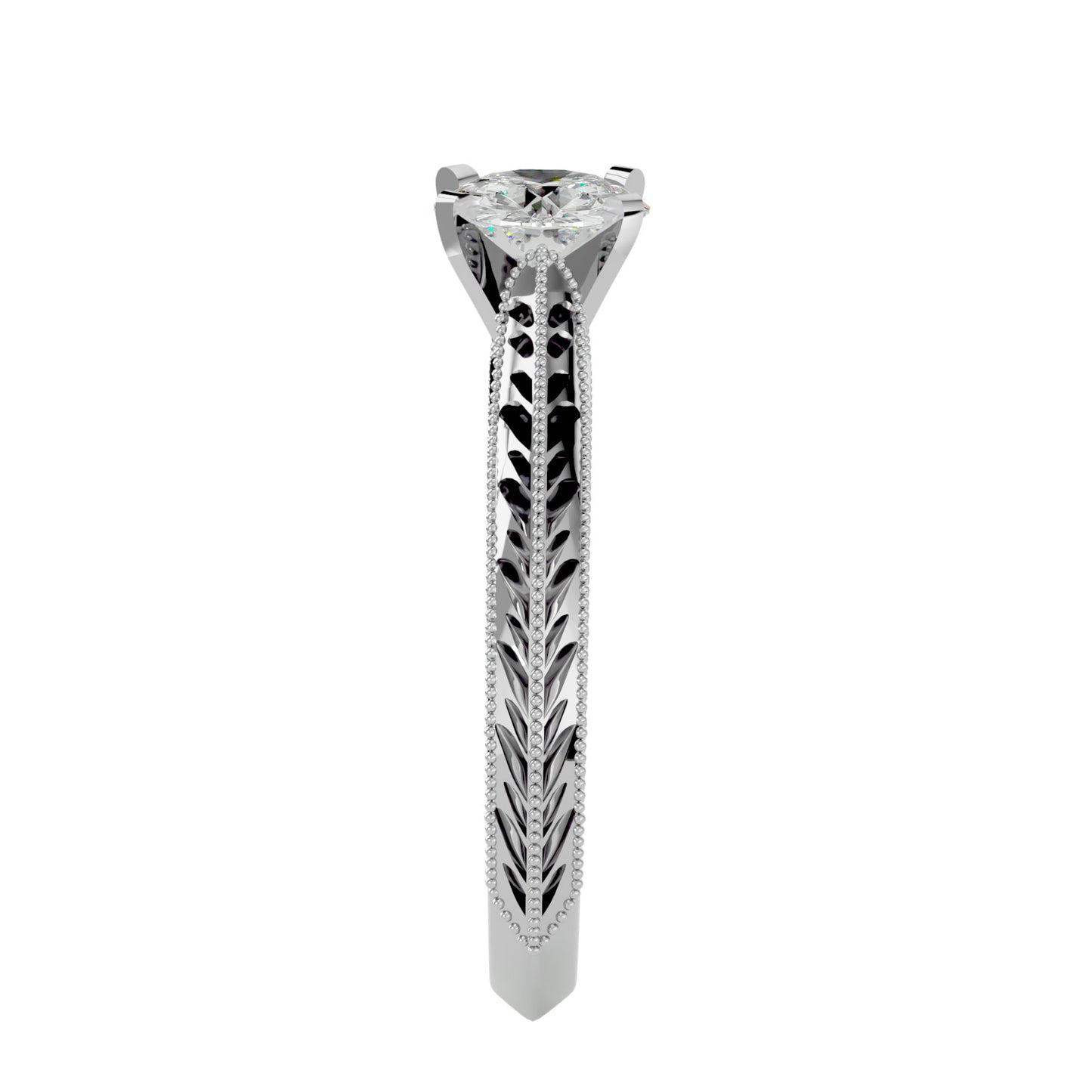 Twisted Elegance round diamond engagement ring