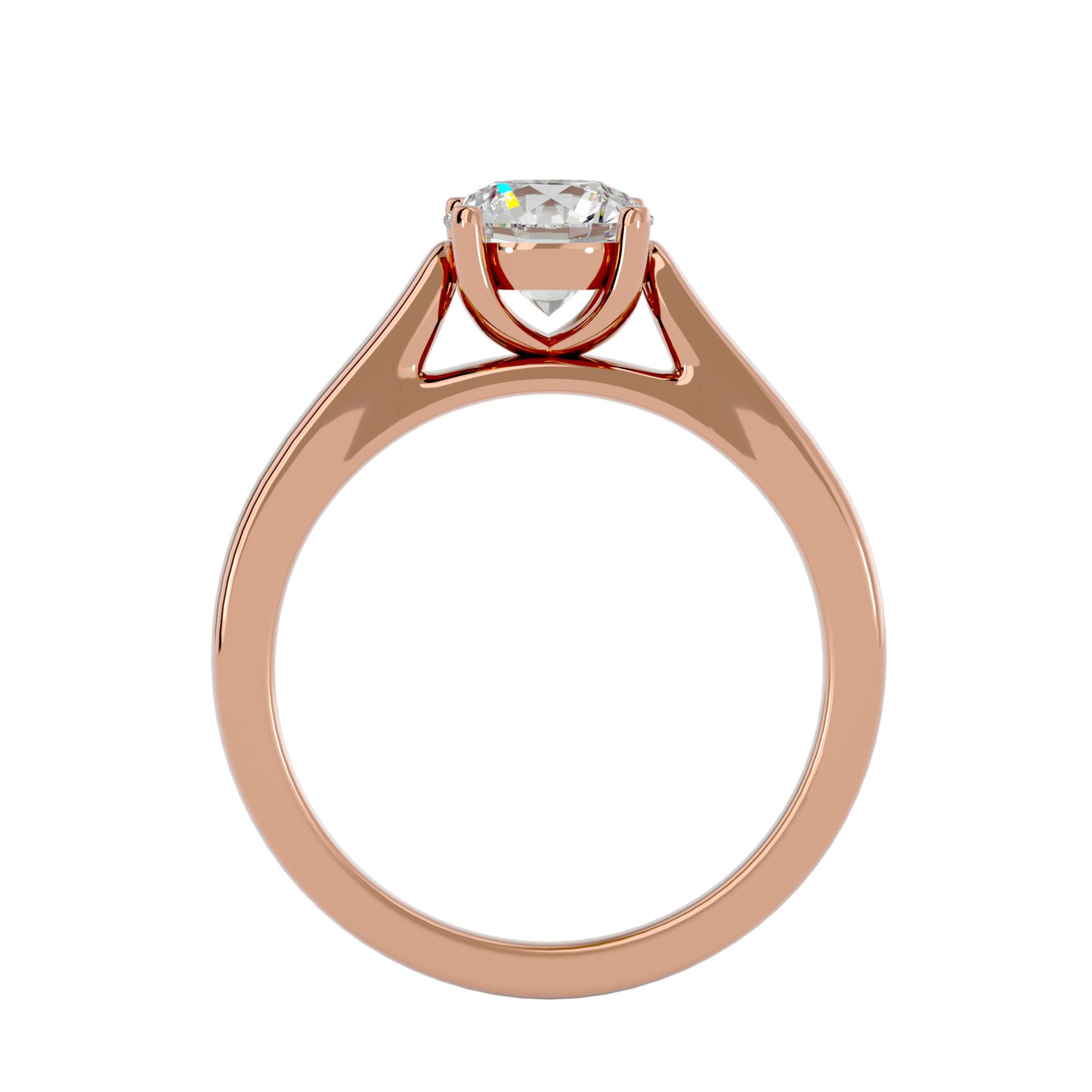 Timeless round diamond engagement ring