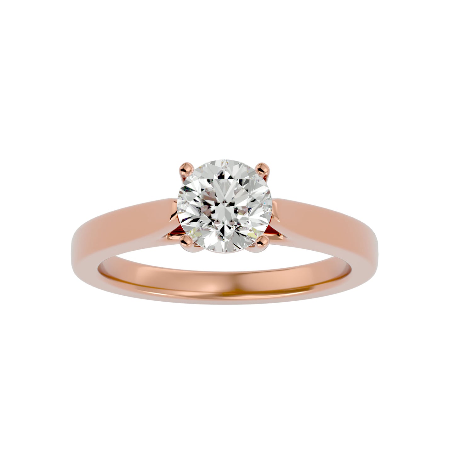 Timeless round diamond engagement ring