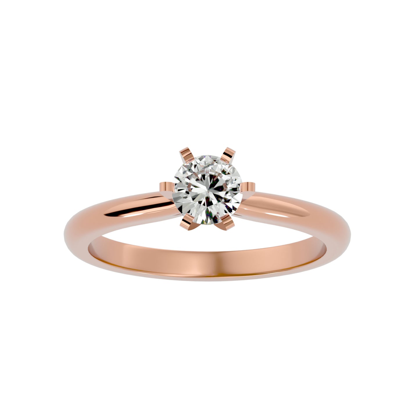 Six prong diamond engagement ring