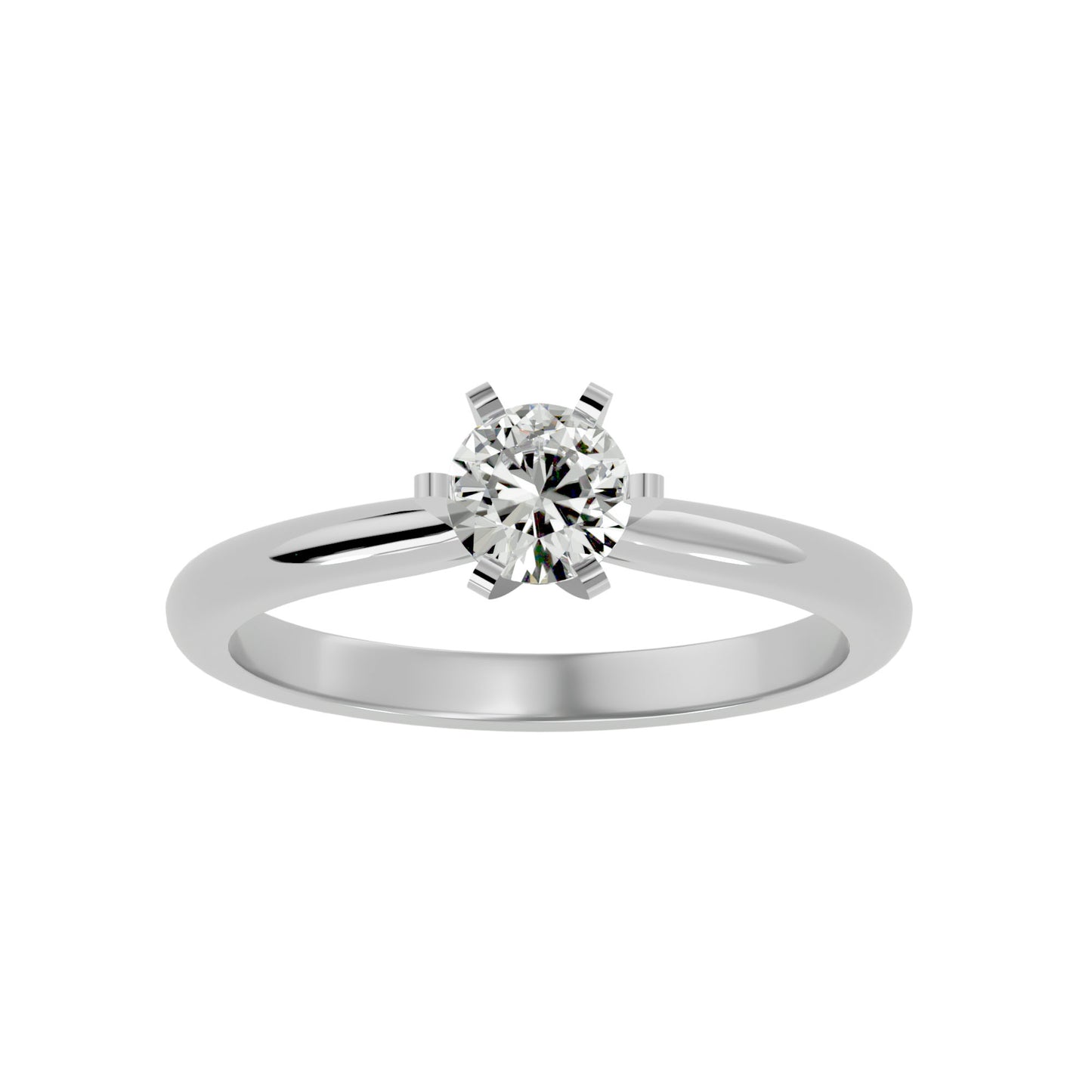 Six prong diamond engagement ring