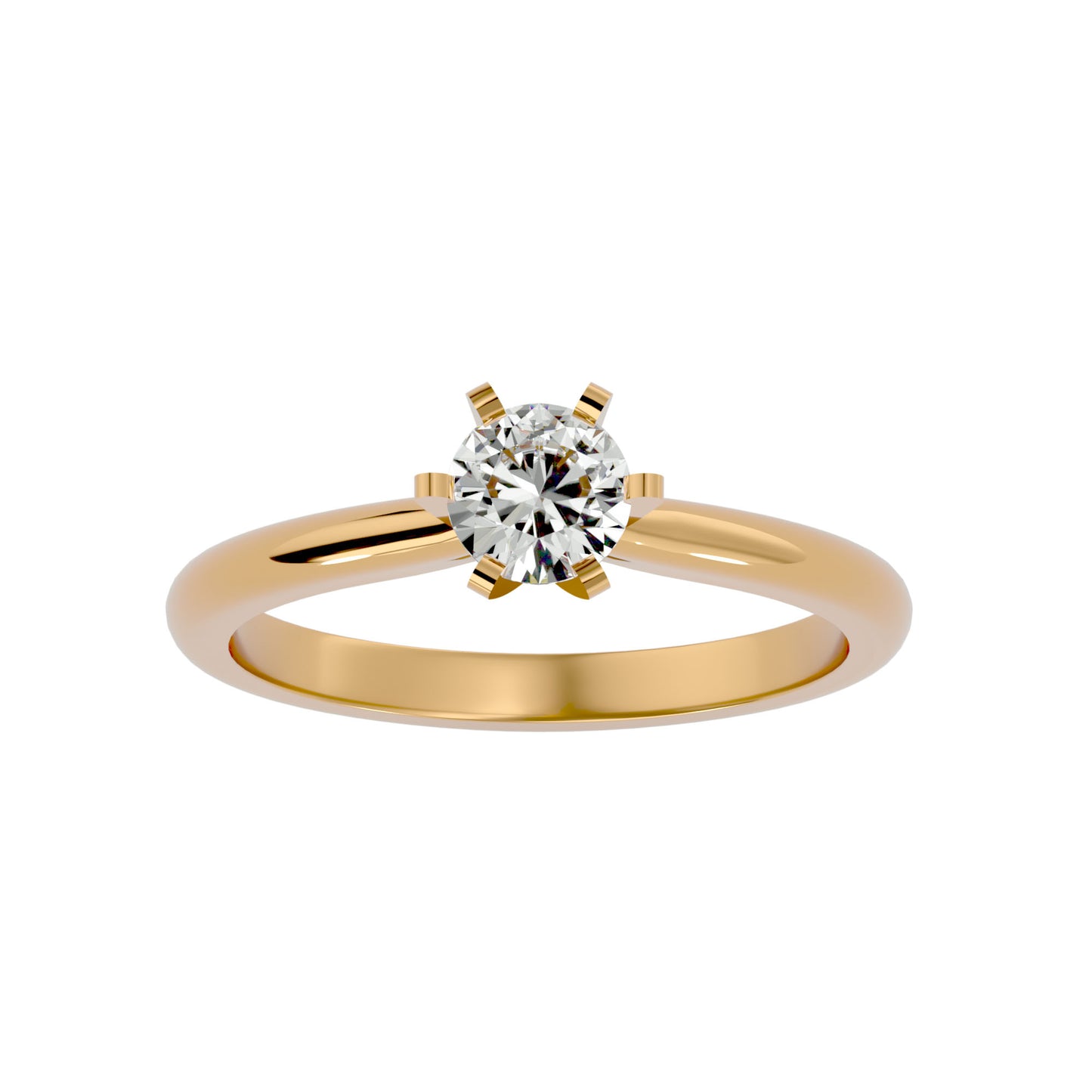 Six prong diamond engagement ring