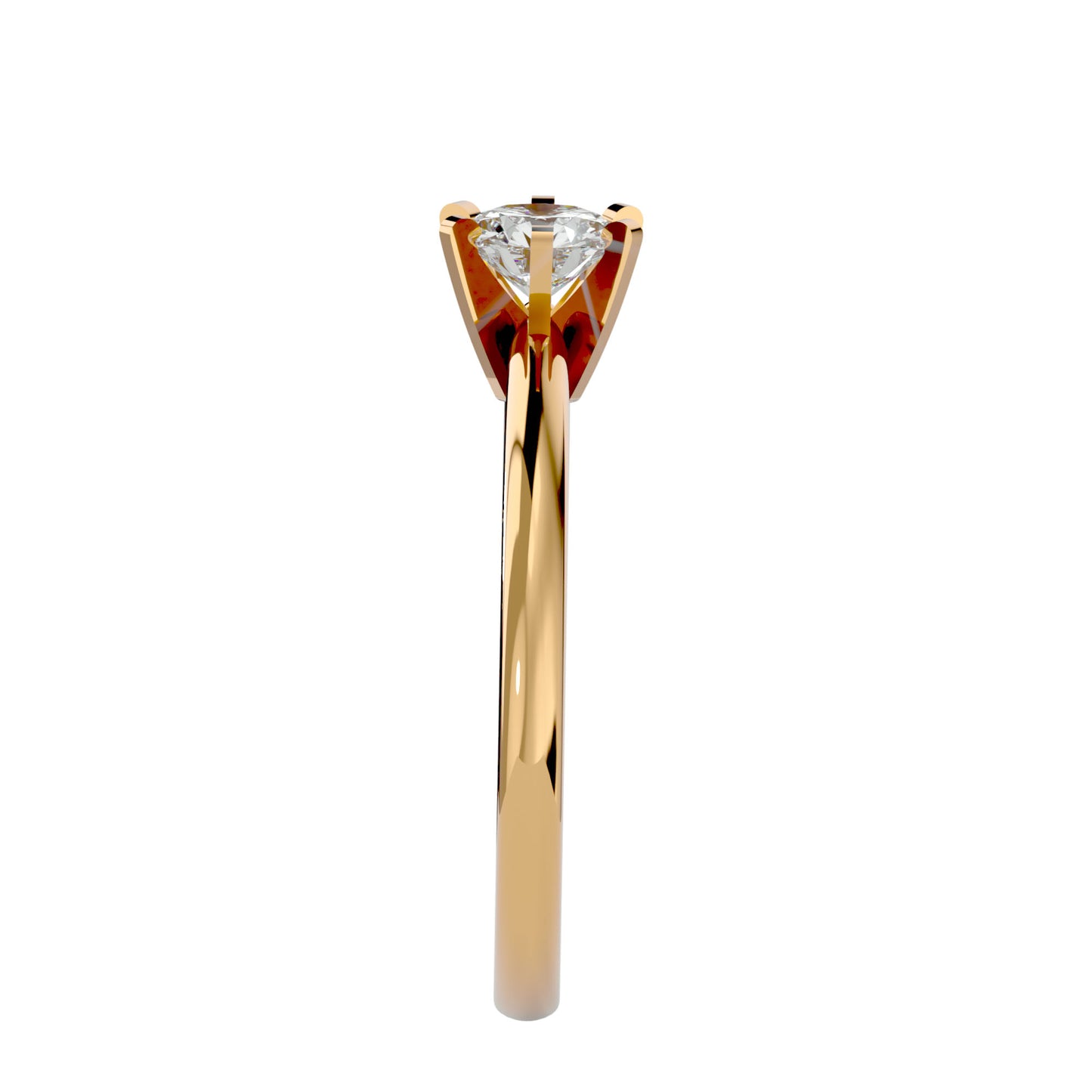 Six prong diamond engagement ring