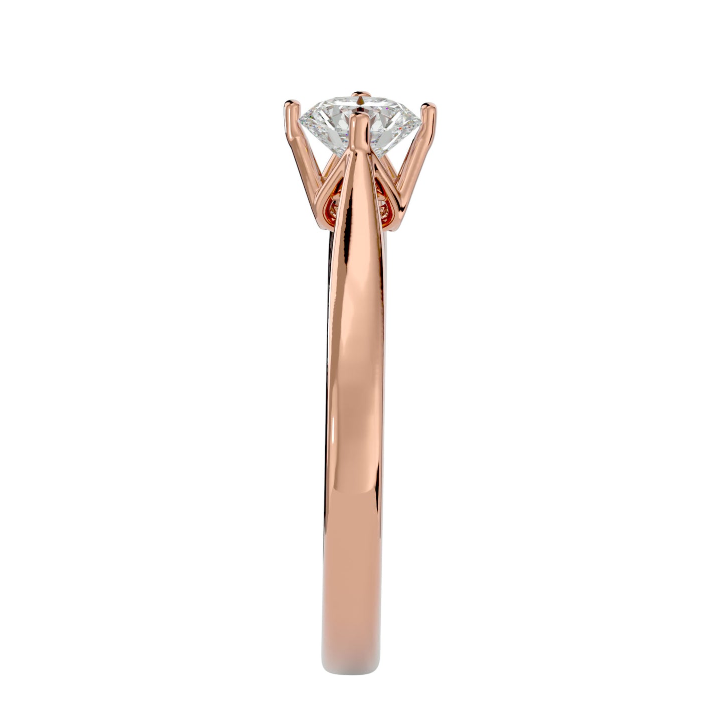 Embrace round diamond engagement ring