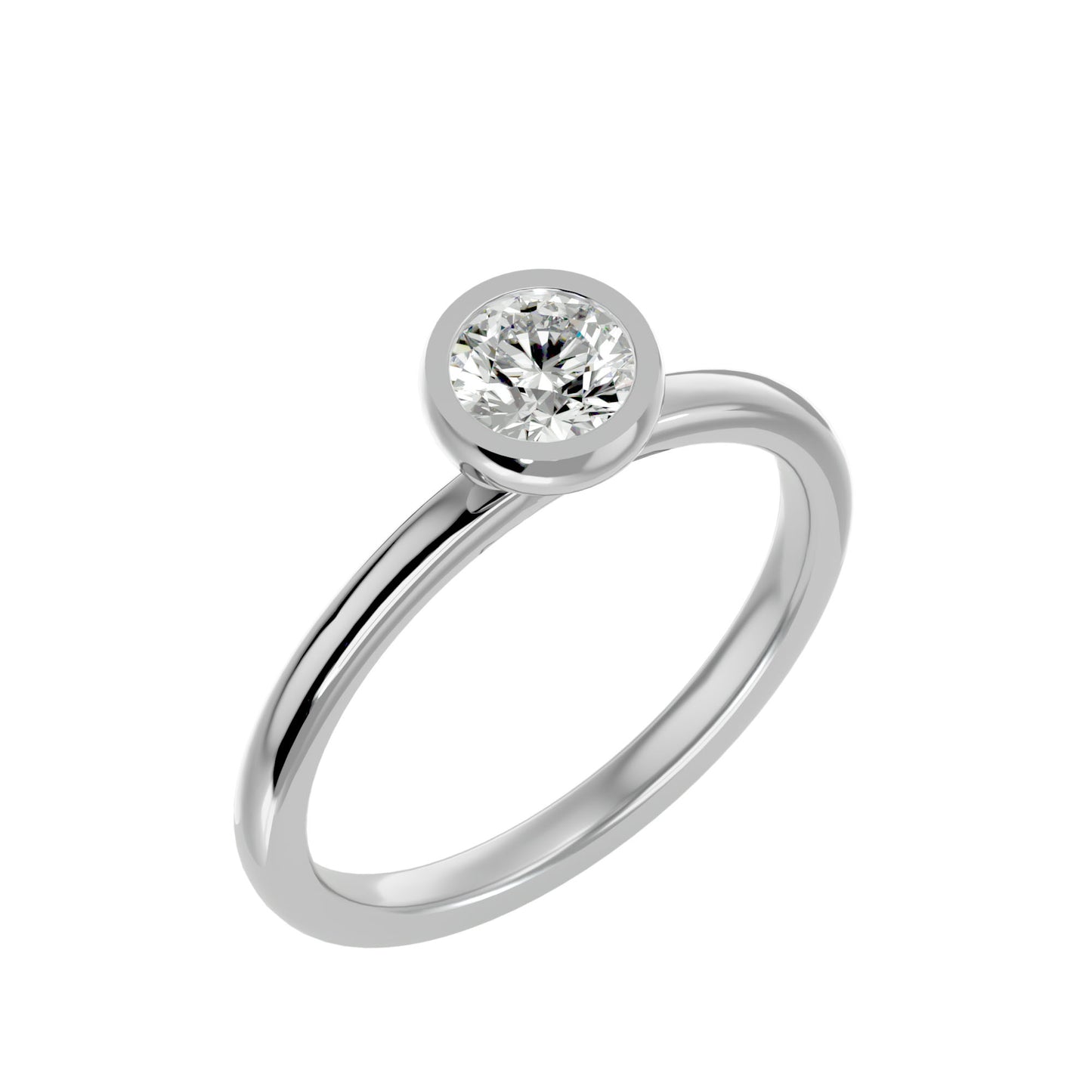 Dora 6 prong round engagement rings