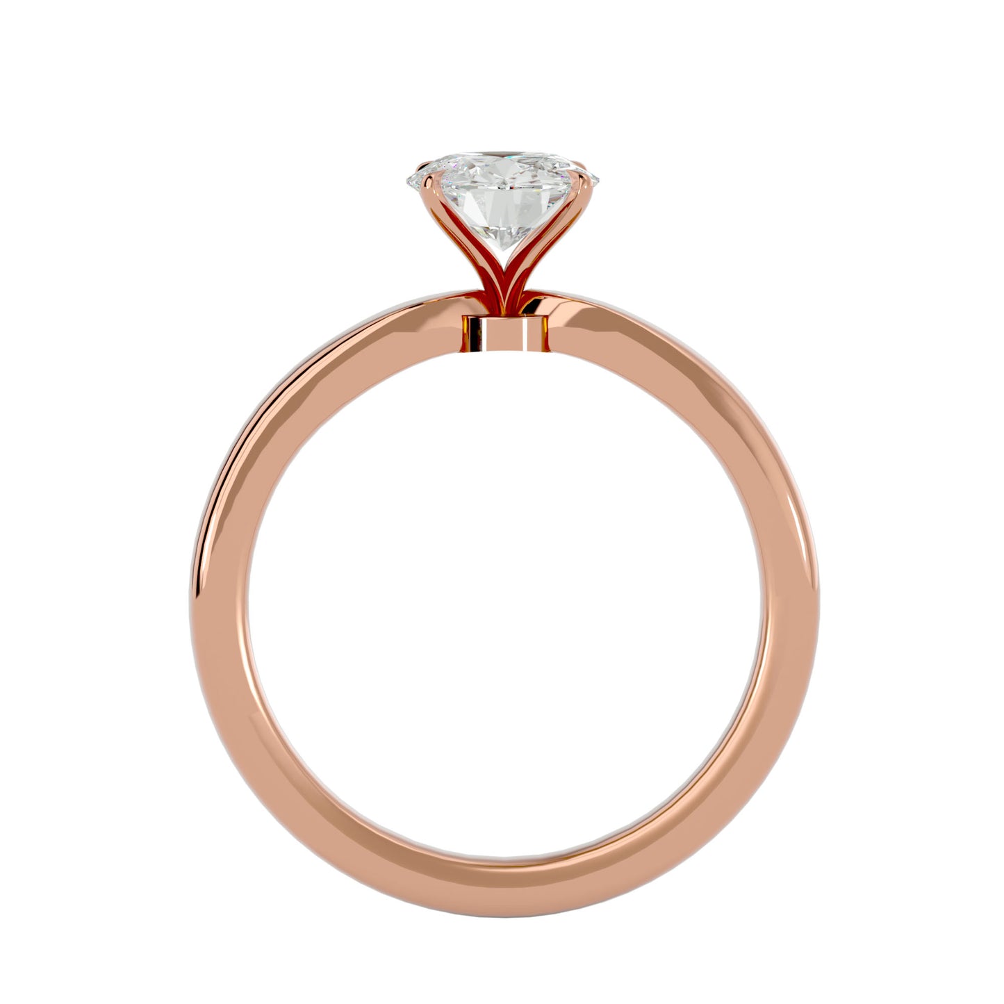 Round halo knot diamond engagement ring